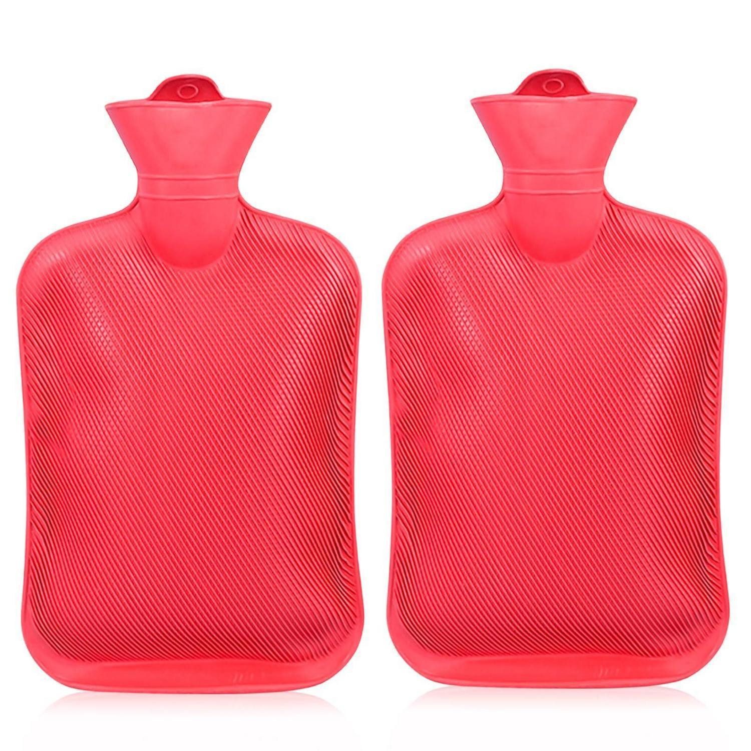 LuxusKollektion Wärmflasche Wärmflasche 2L Rot 2er Pack
