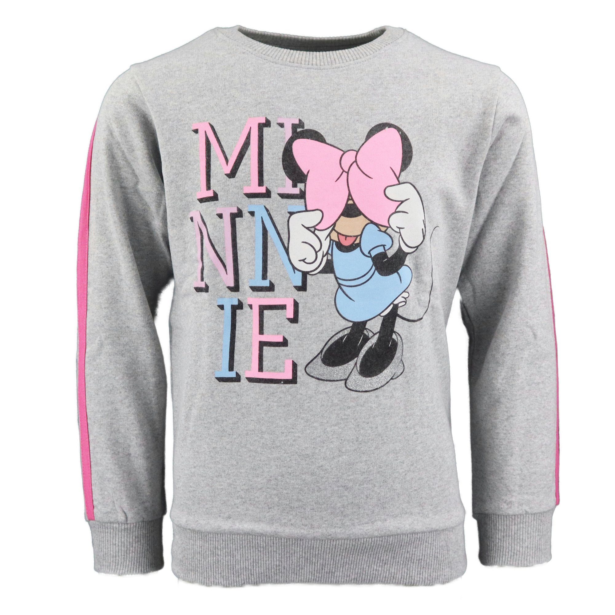 Disney Minnie Mouse Sweater Disney Minnie Maus Mädchen Kinder Pullover Gr. 104 bis 134