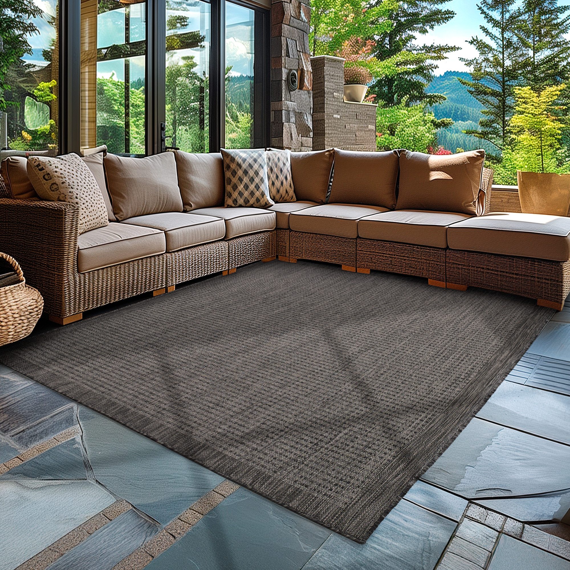 Carpettex Outdoorteppich Unicolor, Rechteck, Höhe: 3 mm, Teppich Wetterfest günstig online kaufen