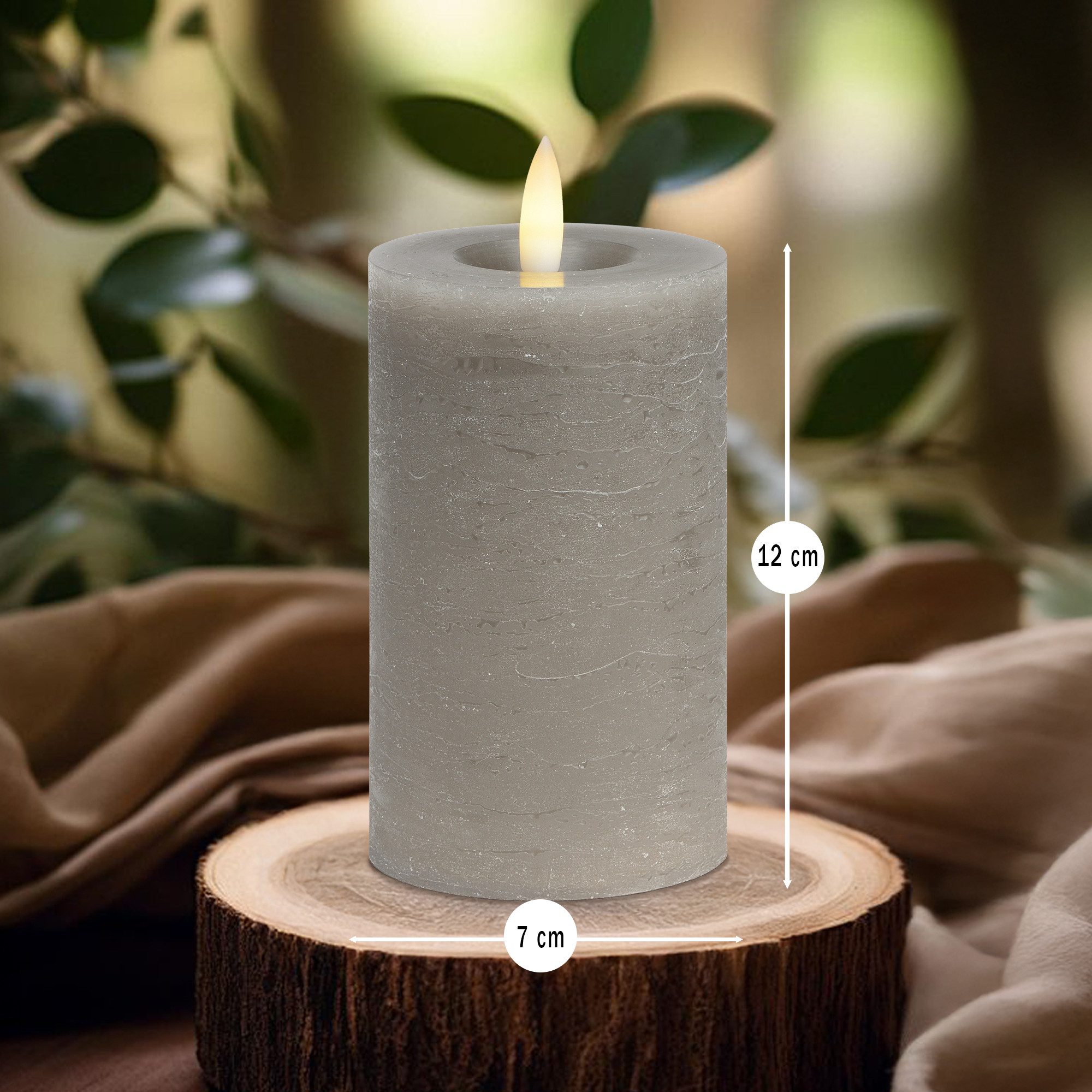 matches21 HOME & HOBBY LED-Kerze LED Stumpenkerzen 4er Set Wachs, Flackernd günstig online kaufen