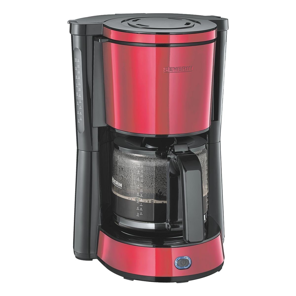 Severin Filterkaffeemaschine KA 4817, Kaffeemaschine mit Glaskanne, bis 10 Tassen, 1000 Watt