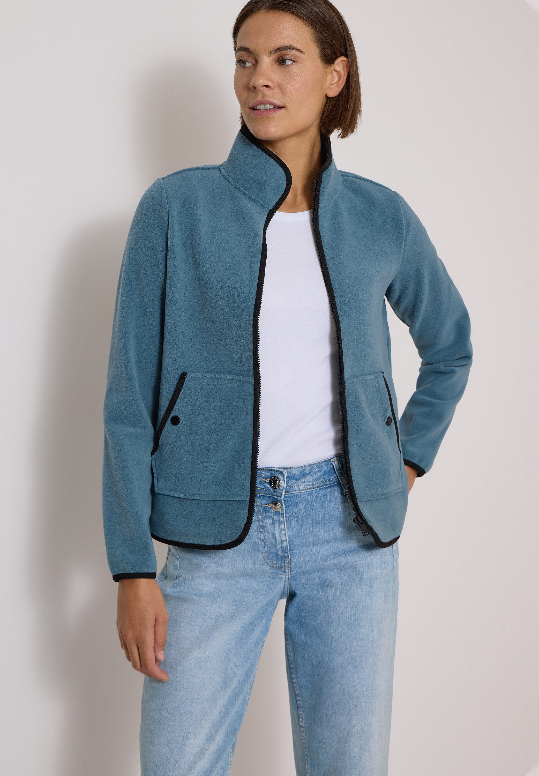 CECIL Sweatjacke mit Kängurutasche