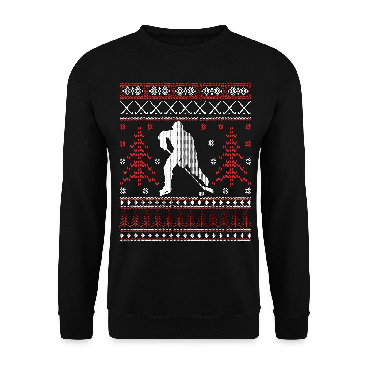 Spreadshirt Sweatshirt Eishockey Ugly Christmas Sweater Weihnachten Unisex Pullover (1-tlg)
