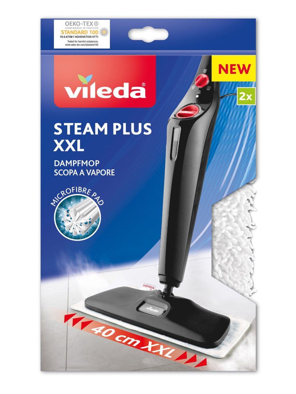 Vileda Vileda Ersatzbezug für Dampfreiniger Steam XXL Wischbezug (Polypropylen)