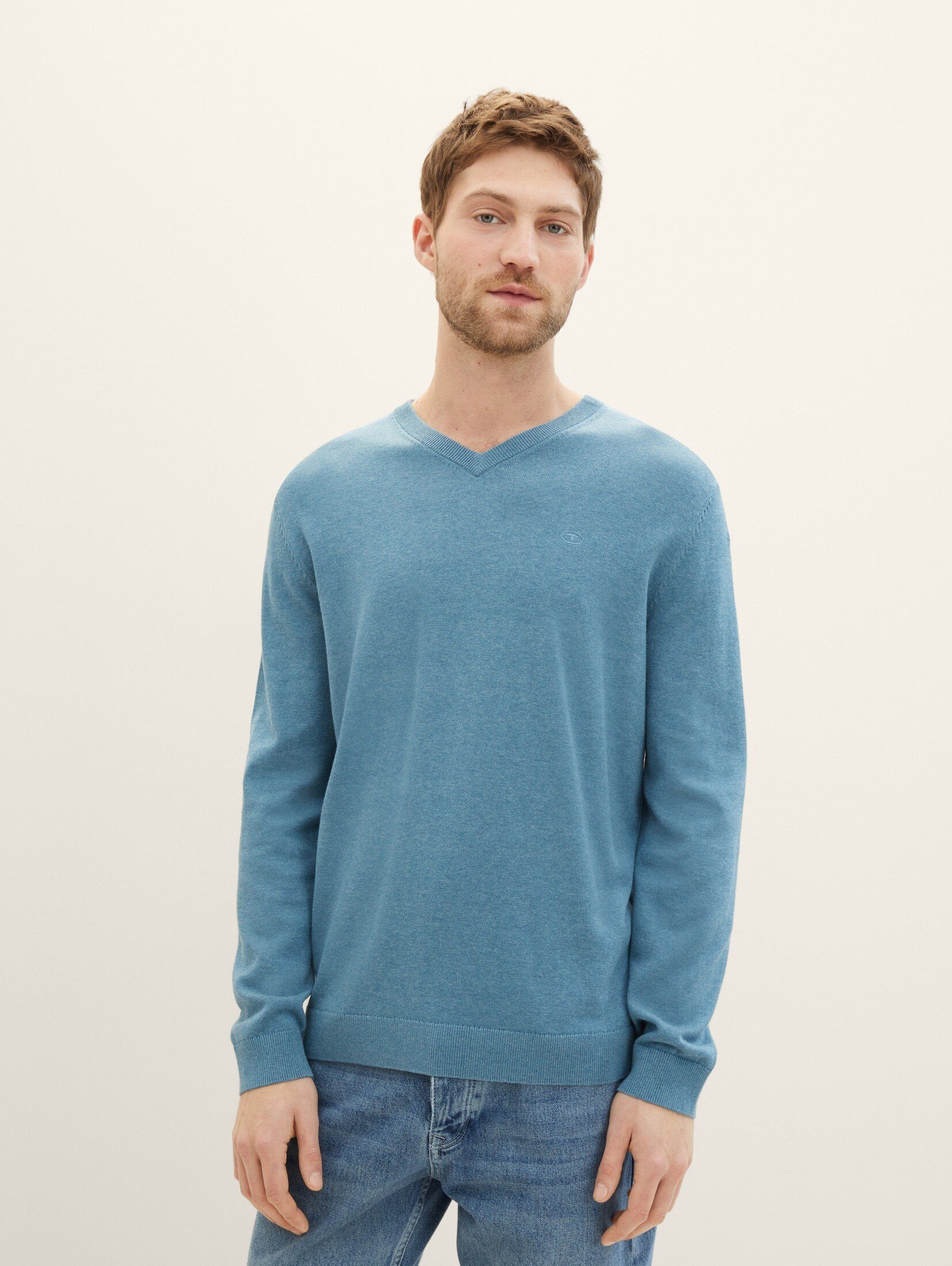 Strickpullover Strickpullover mit V-Ausschnitt