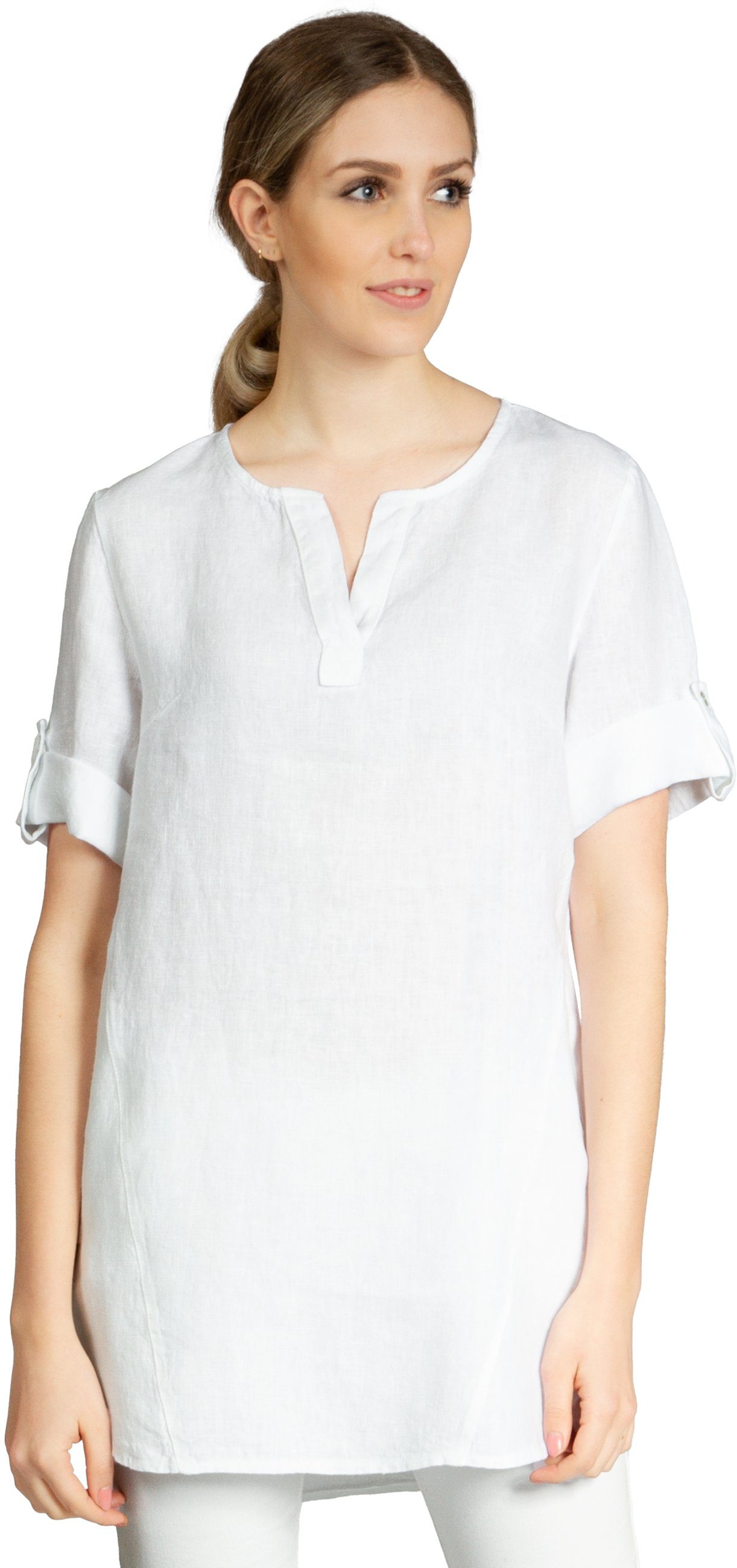 Caspar Longbluse BLU023 lange elegante Damen günstig online kaufen