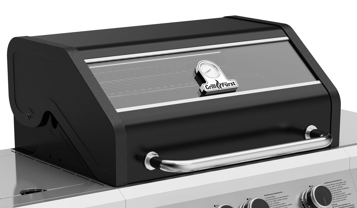 Grillfürst Gasgrill Grillfürst G310E 3-Brenner mit Hochtemperaturbrenner Edelstahl Rosten