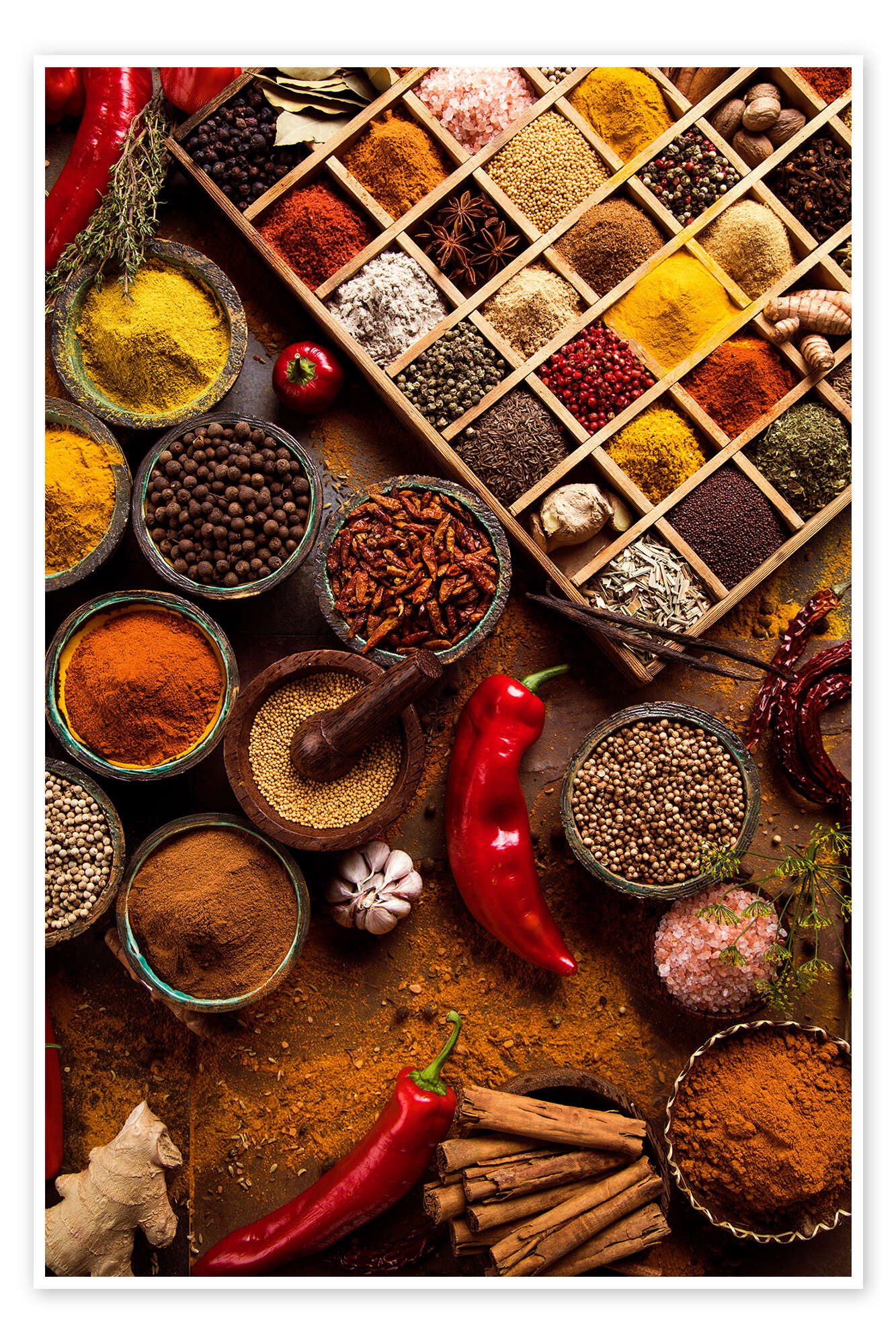 Posterlounge Wandbild Gewürze II, Food Photography Collection, erhältlich als Poster, Leinwandbild, Wandsticker oder Acrylglasbild