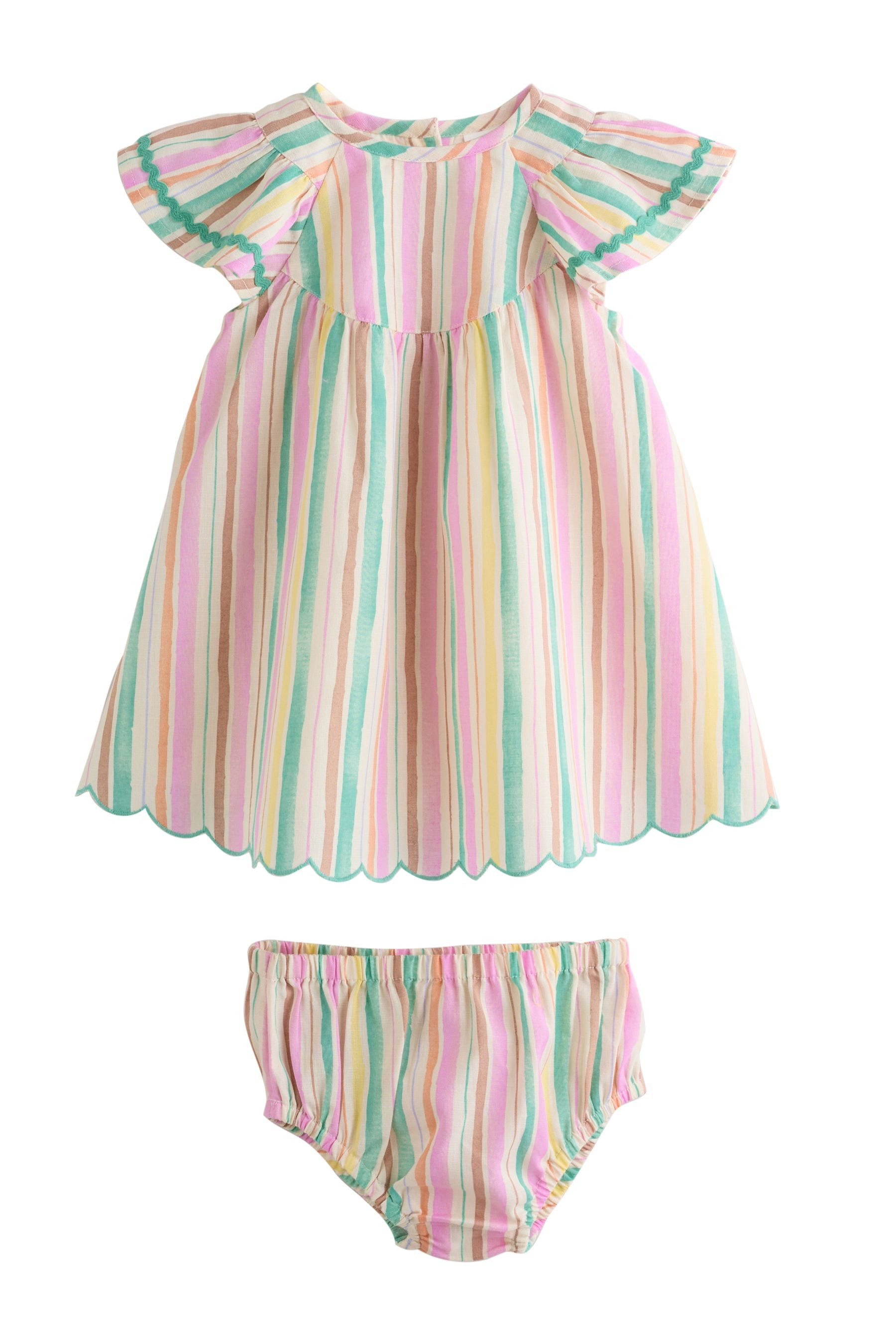 Next Blusenkleid Baby-Kleid aus Webmaterial und Höschen im 2er-Set (2-tlg)