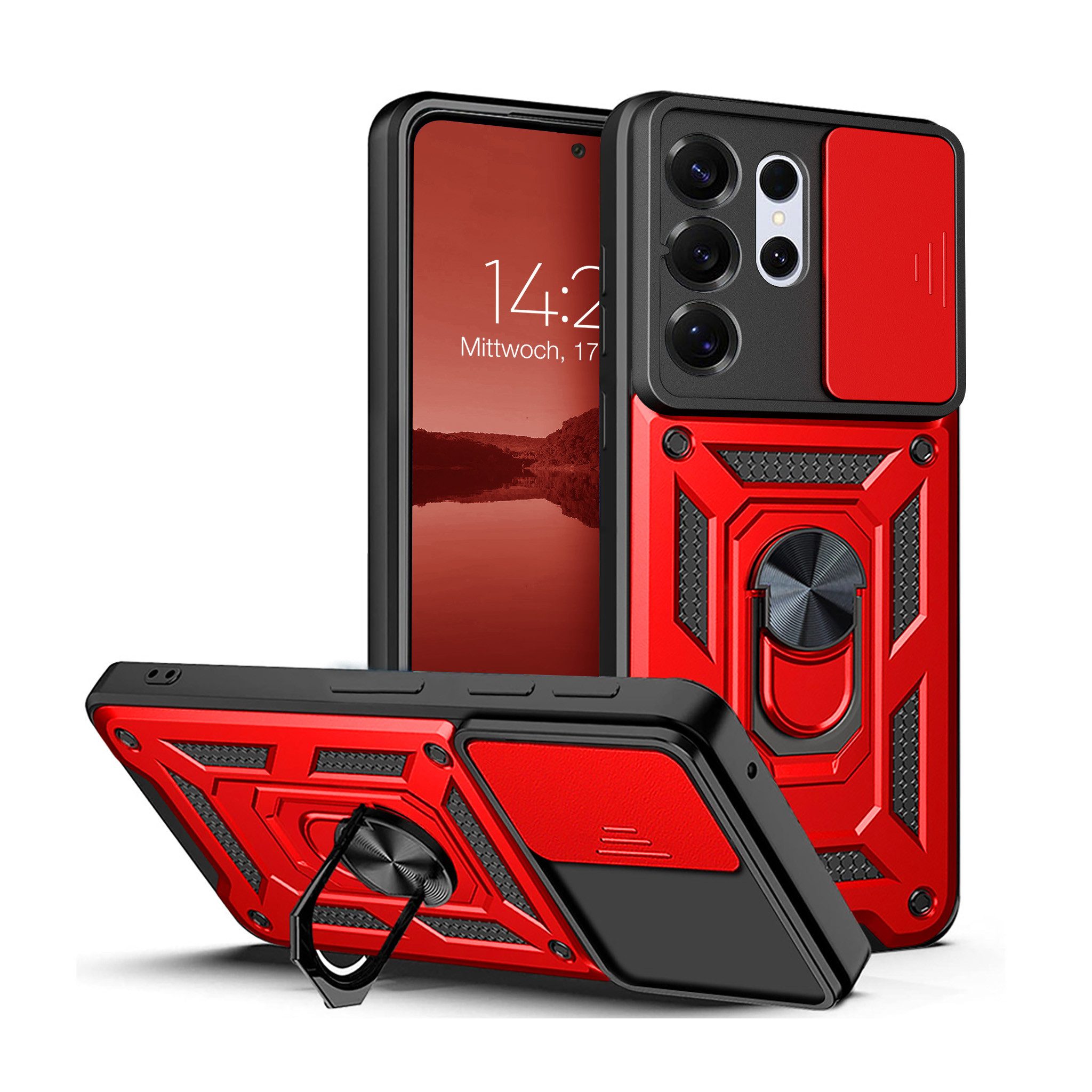 Tec-Expert Handyhülle Outdoor Cover Hülle für Samsung Galaxy S26 Ultra, Premium Hülle mit Kameraschutz aus verstärktem Polycarbonat
