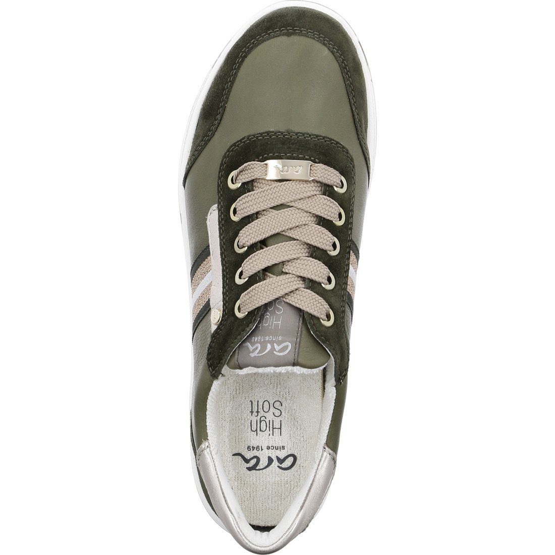 046825 grün - Sapporo Leder Schnürschuh Schuhe, Schnürschuh Ara Damen Ara