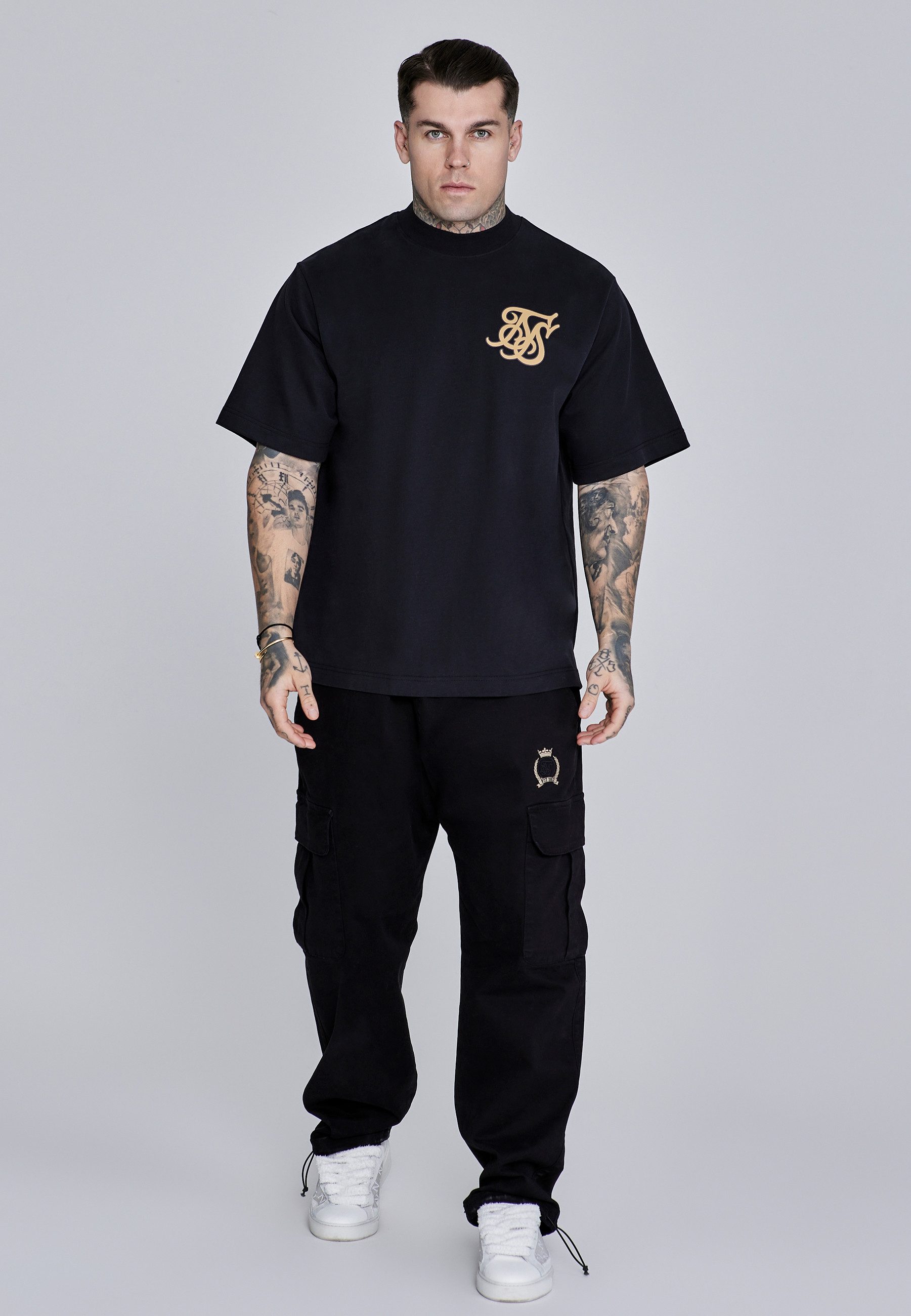 T-Shirt SikSilk Herren T-Shirt mit Logo