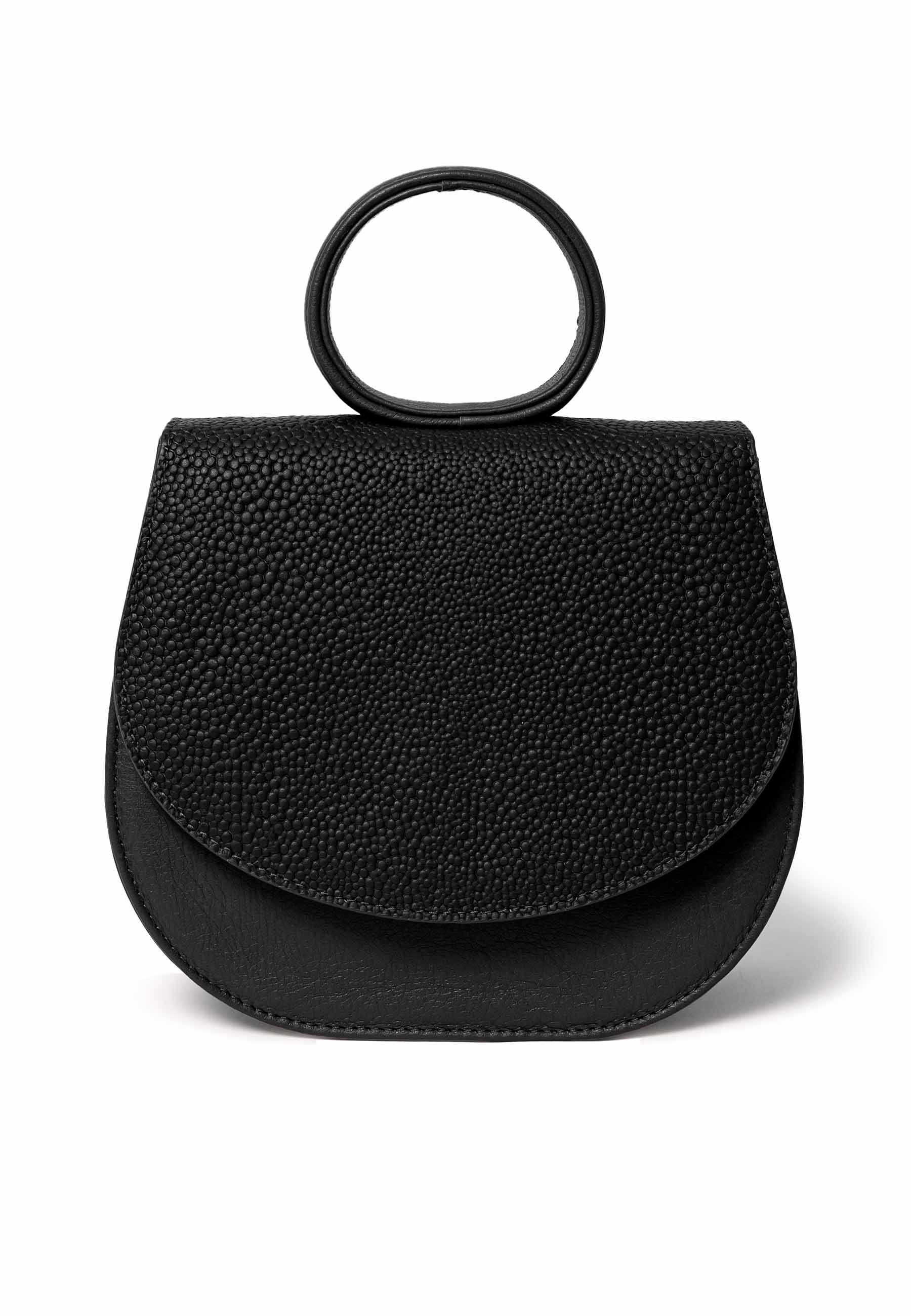 GRETCHEN Schultertasche Ebony Mini Loop Bag, aus italienischem Kalbsleder