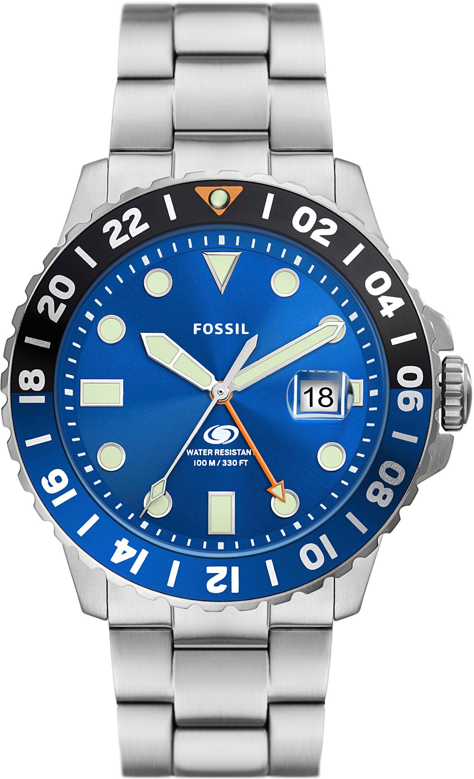 FS5991 GMT, BLUE FOSSIL Quarzuhr Fossil