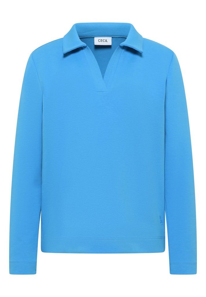 CECIL Langarmshirt Solid Polo Shirt günstig online kaufen