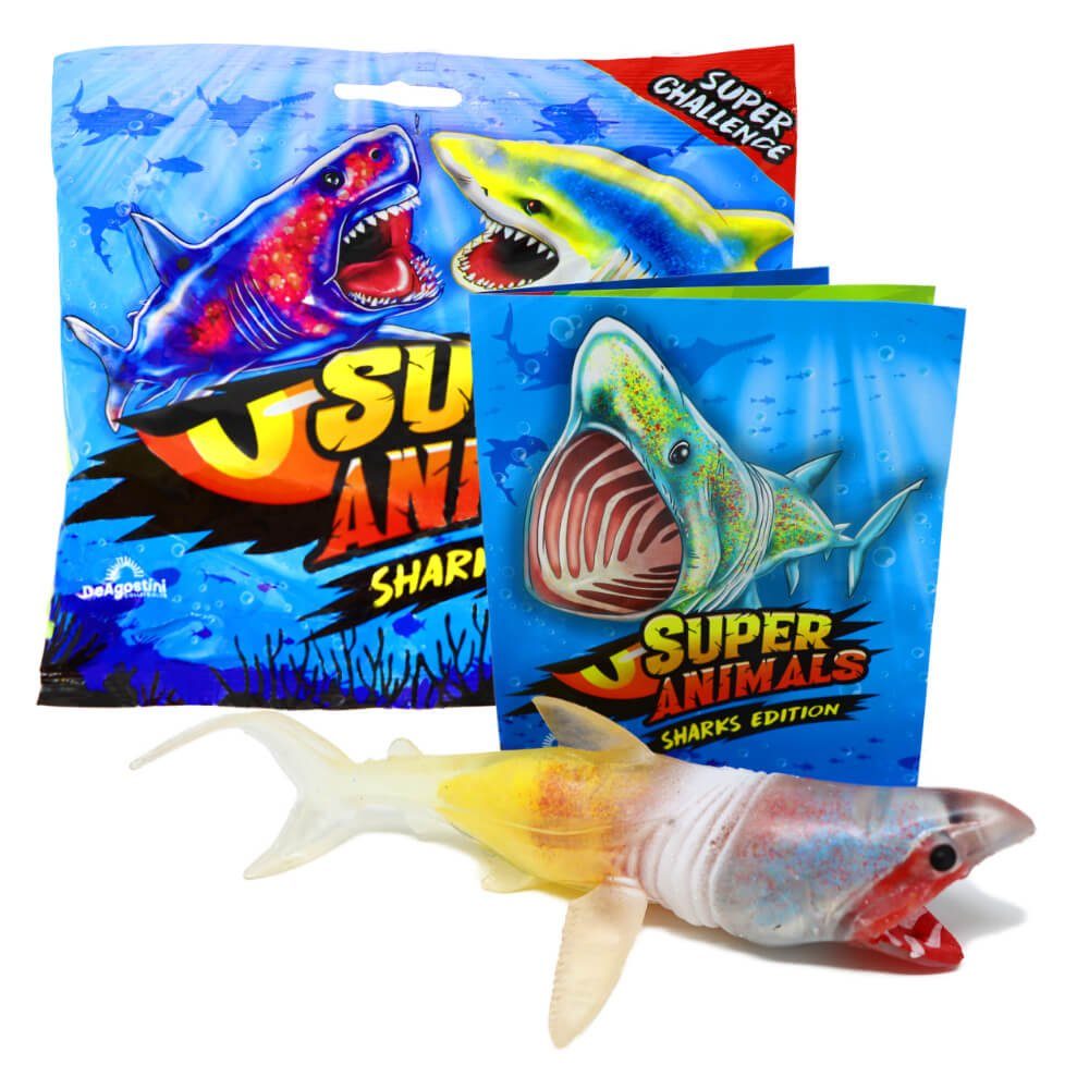 DeAgostini Sammelfigur DeAgostini Super Animals - Sharks Edition - Sammelfigur Hai - Figur, Super Animals - Sharks Sammelfigur - Figur 14. Riesenhai (Stretchy)