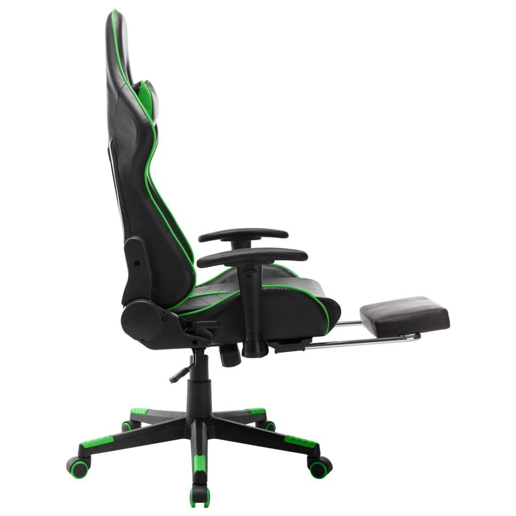 Fußstütze Gaming-Stuhl mit Grün Schwarz und Bürostuhl vidaXL Kunstleder