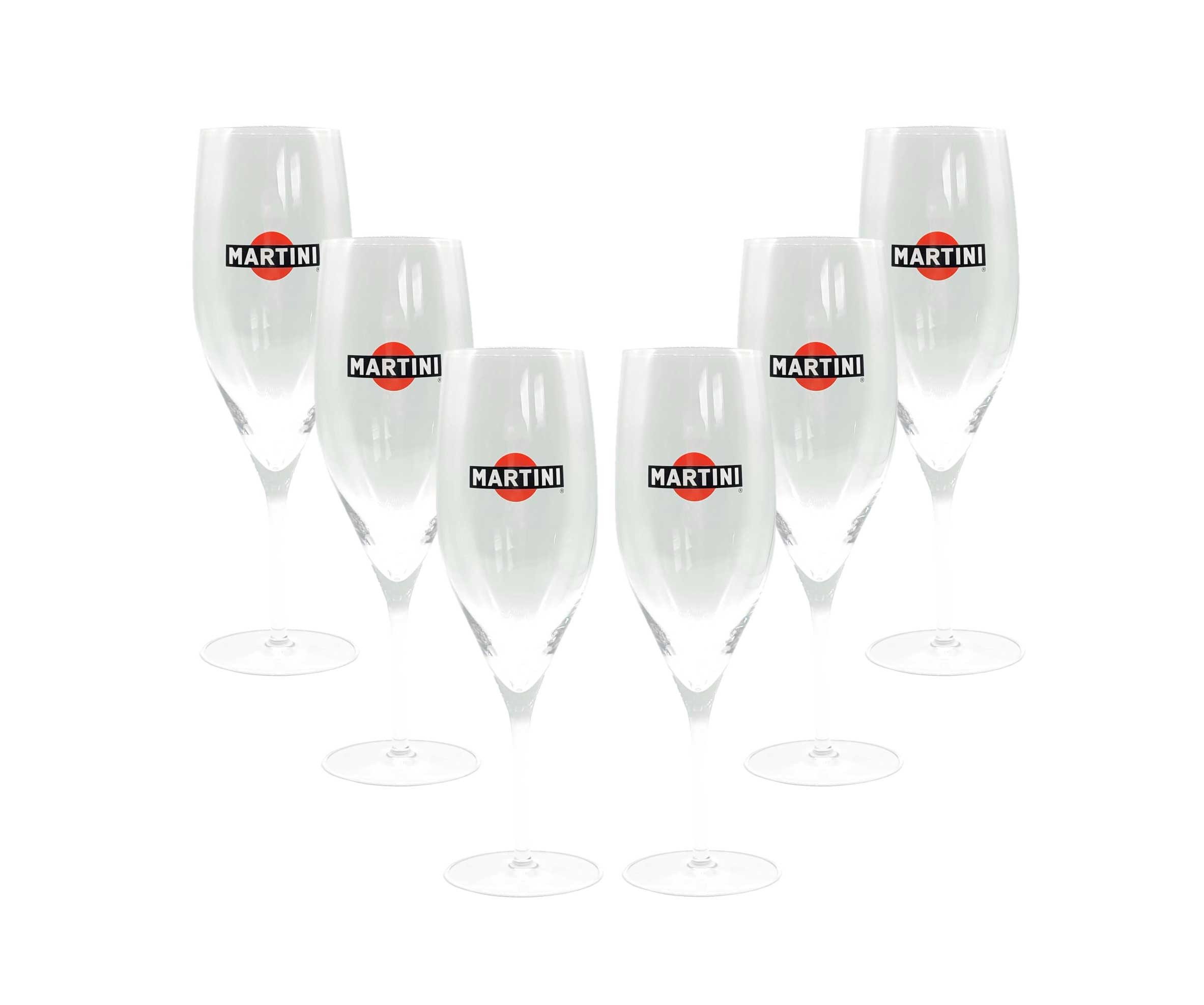 Gläser-Set Martini Prosecco Glas Flöten Gläser Set - 6x Sekt glas