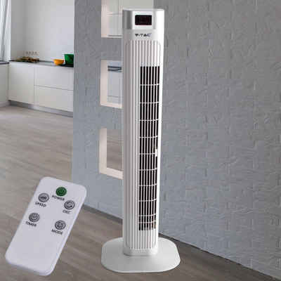 V-TAC Turmventilator, Stand Tower Turm Säulen Ventilator Fernbedienung Klima Lüfter Gebläse