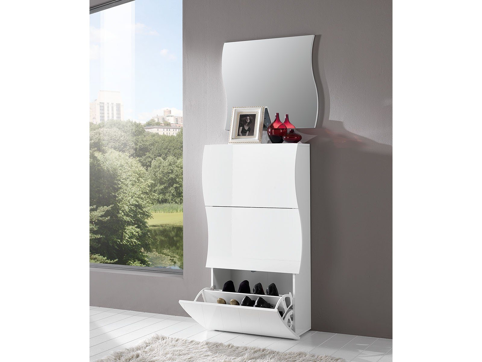 möbelando Schuhschrank Onda 71 x 122 x 27 cm (B/H/T) günstig online kaufen