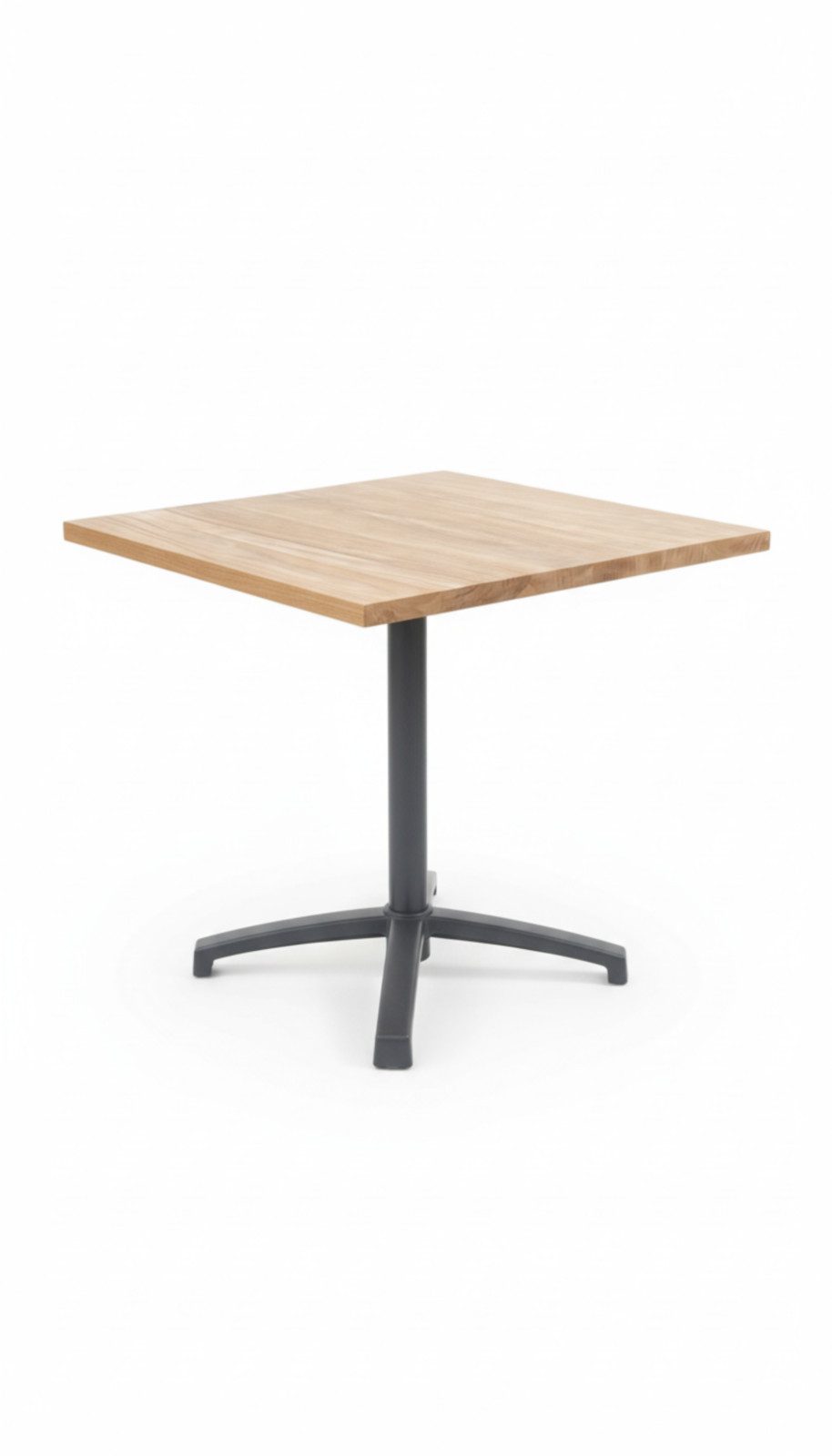 Strandkorb-King Gartentisch Teakholz Tisch Alu klapp-/Gestell, Indoor,70cm, handgefertigt