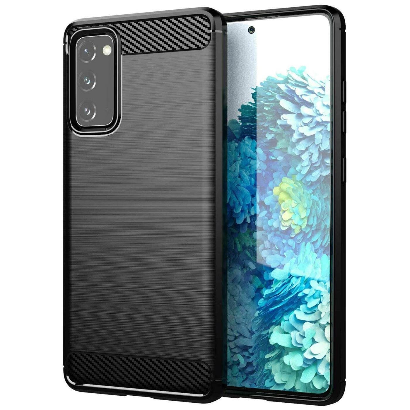 CoolGadget Handyhülle Carbon Handy Hülle für Samsung Galaxy S20 FE 6,5 Zoll, robuste Telefonhülle Case Schutzhülle für Samsung S20 FE Hülle