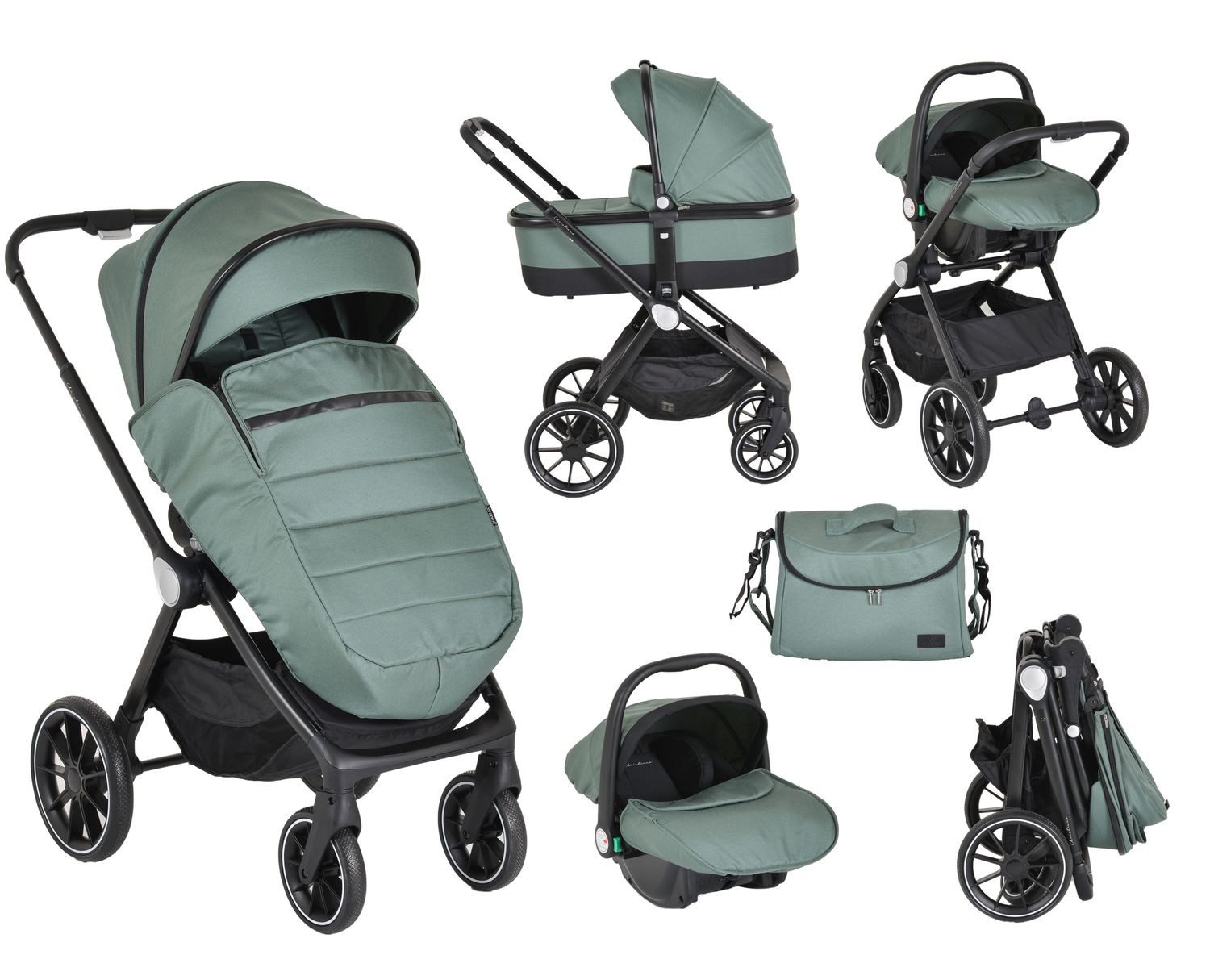 Kombi-Kinderwagen Kinderwagen 3 in 1 Christiano