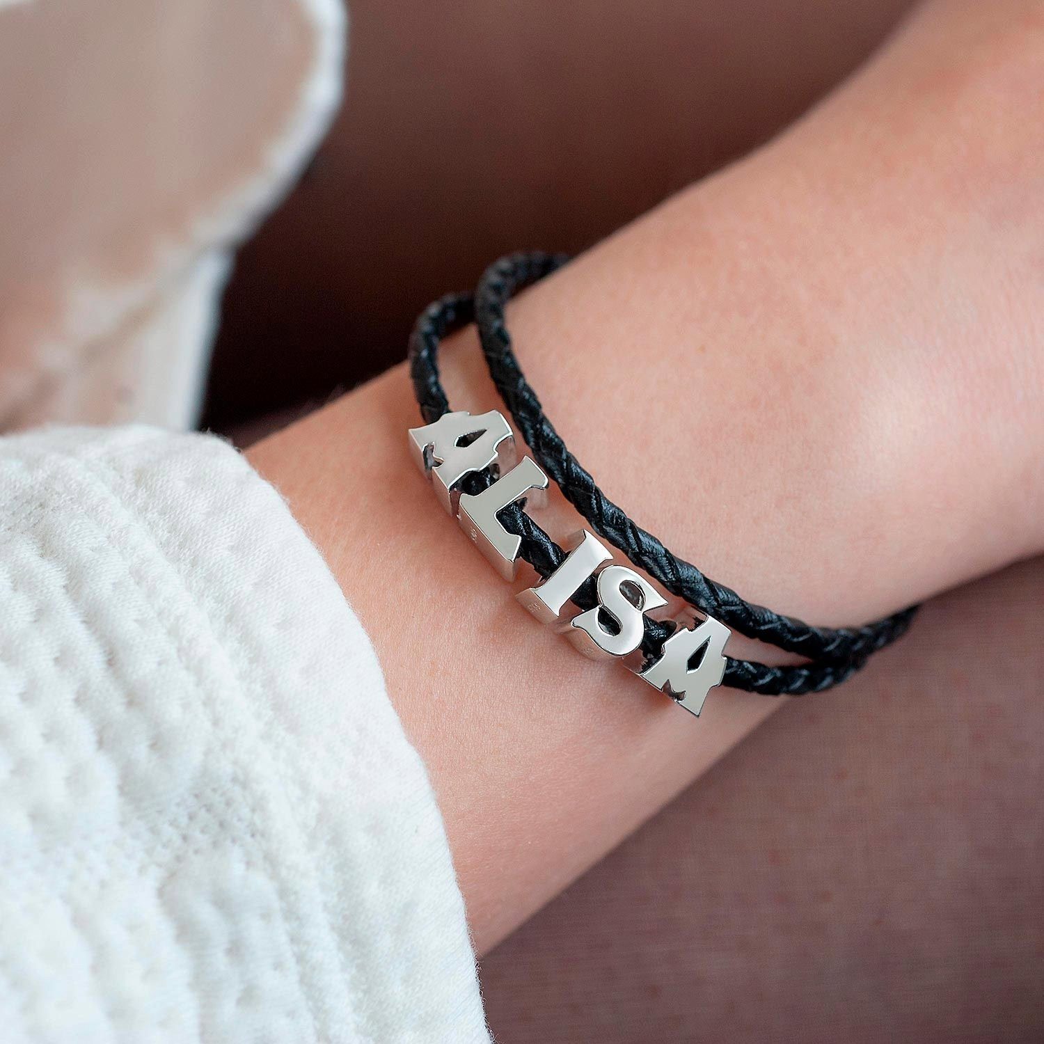 Materia Bead Hochglanz Charm Buchstabe / Alphabet " I " 1387, 925 Sterling Silber