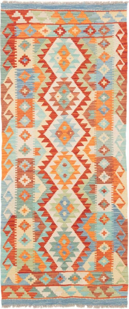 Orientteppich Kelim Afghan 81x194 Handgewebter Orientteppich Läufer, Nain Trading, rechteckig, Höhe: 3 mm
