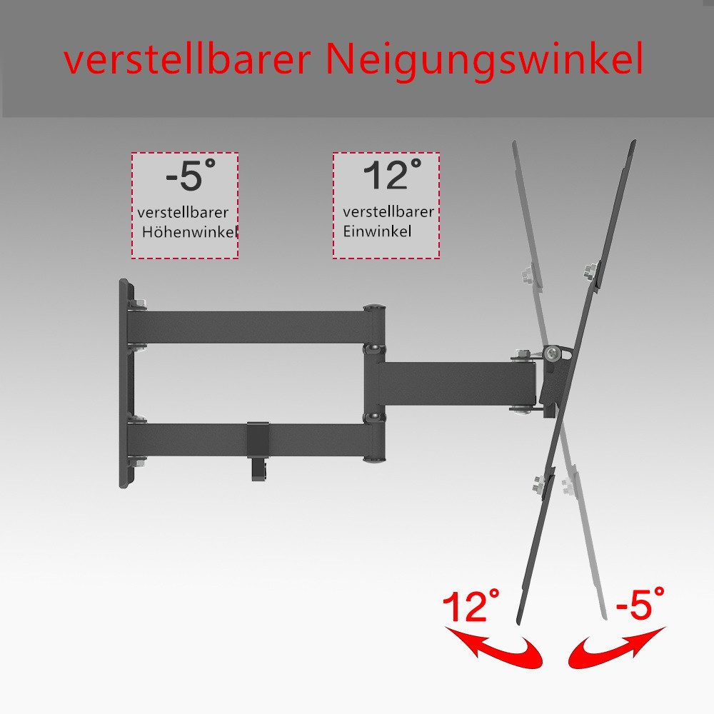 LALAHO TV-Wandhalterung Schwenkbare Neigbare TV Halterung für Fernseher, (bis 55 Zoll)