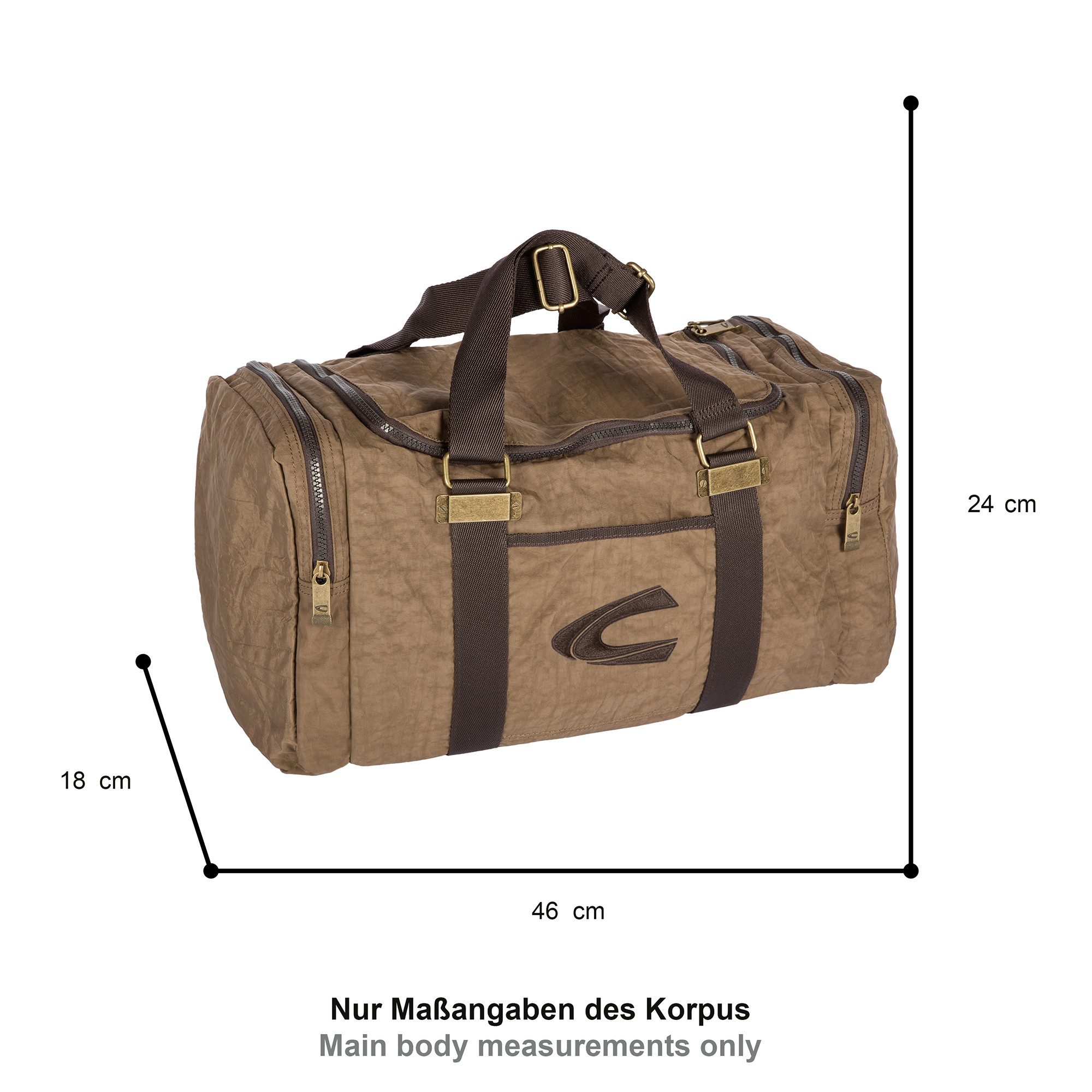 camel active Weekender Journey, Unisex Reisetasche mit vielen Funktionen und Logostickerei