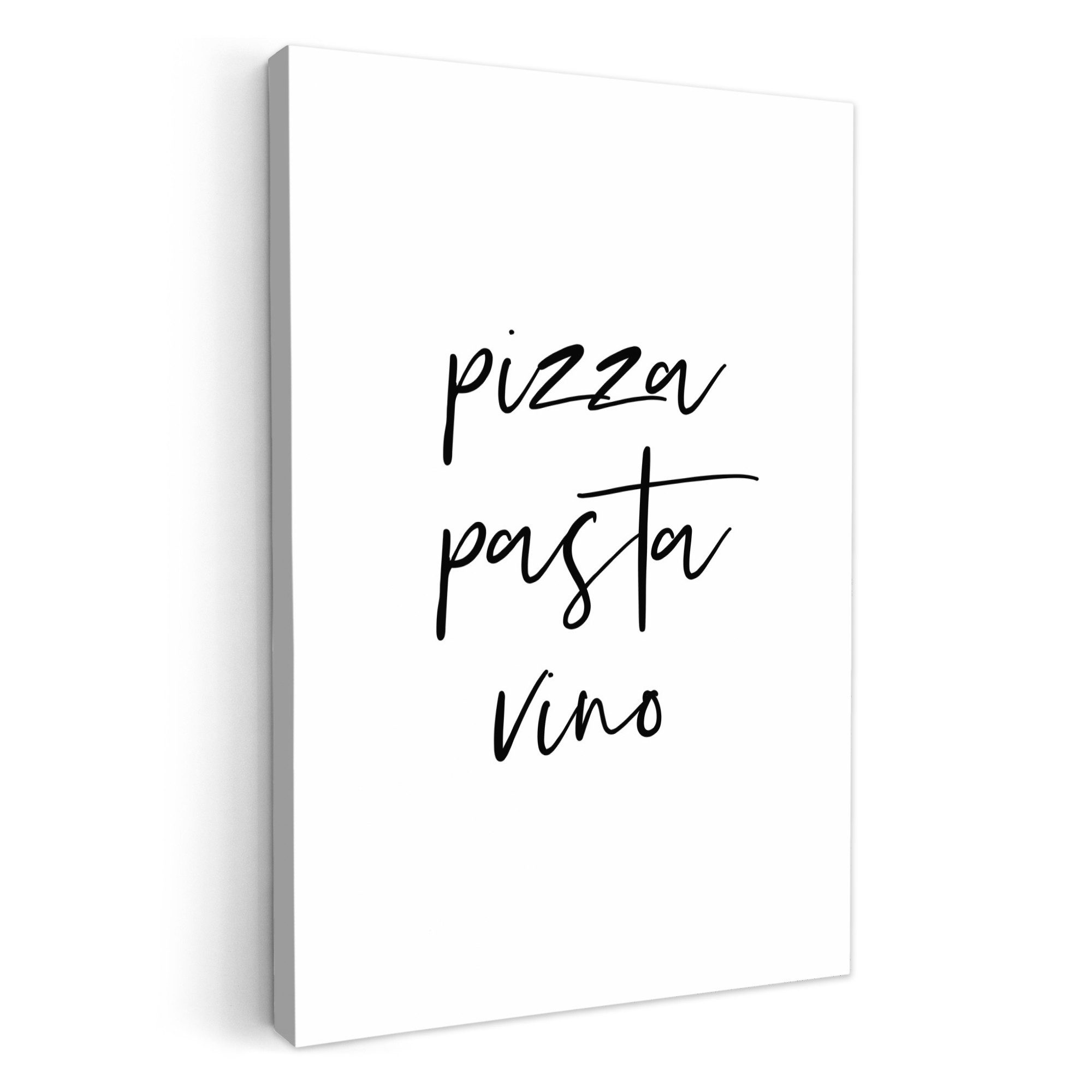 OneMillionCanvasses® Leinwandbild Zitat - Pizza, Pasta, günstig online kaufen