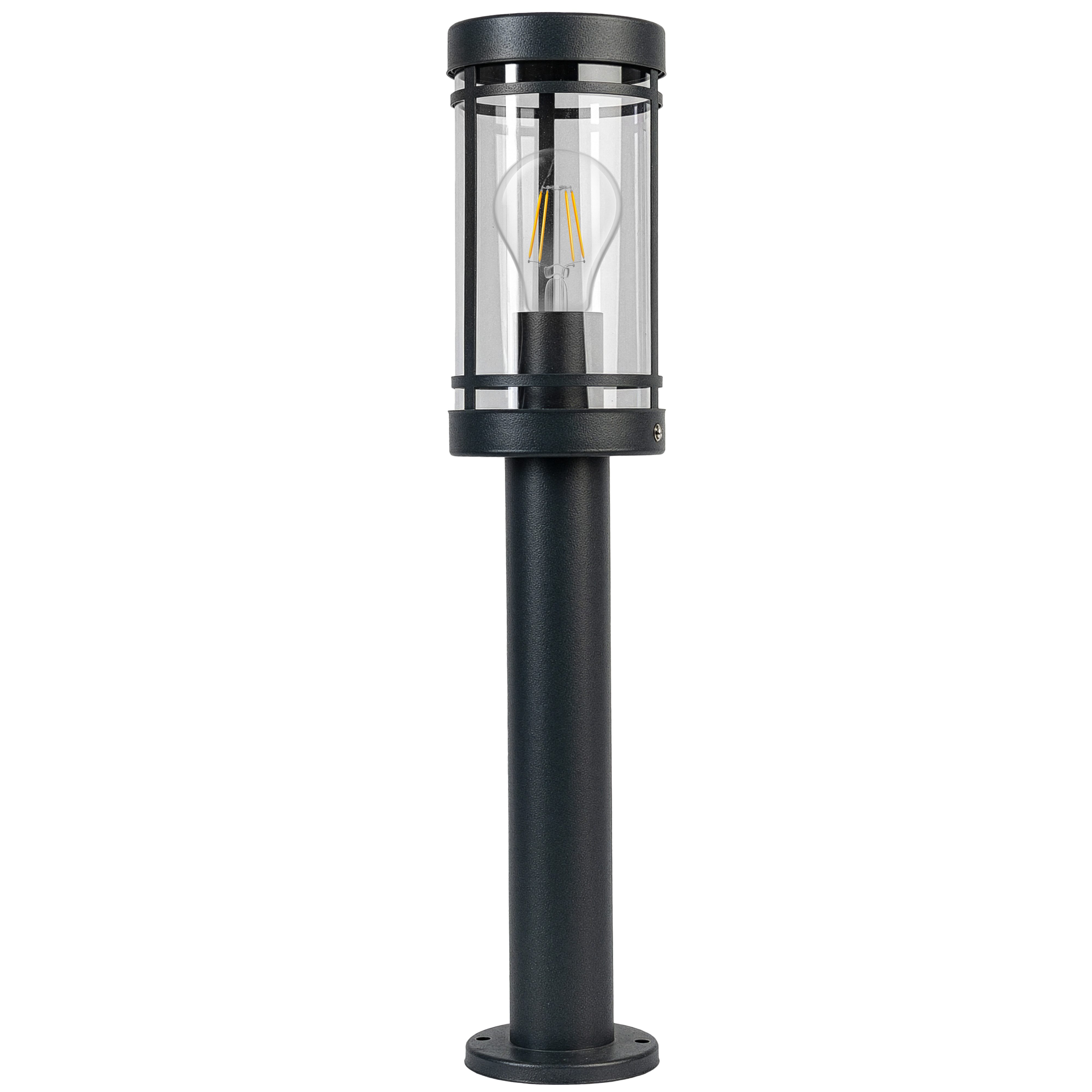 Grafner Gartenleuchte Wegleuchte Gartenlampe Edelstahl 50cm Standleuchte Anthrazit, ohne Leuchtmittel, Wegleuchte