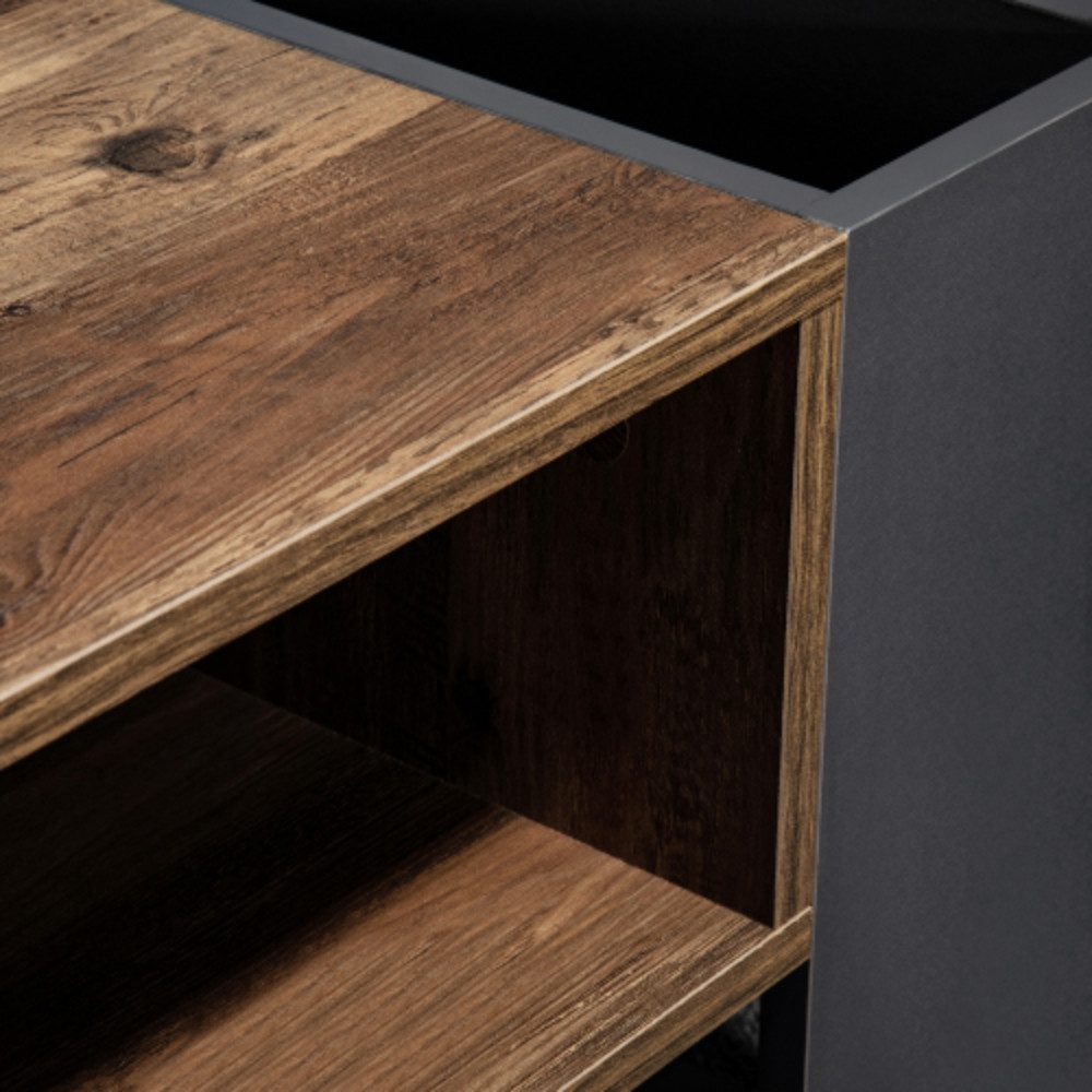Totnz Couchtisch Couchtisch aus Holzmaserung, Wohnzimmer-Sofatisch, großer Stauraum