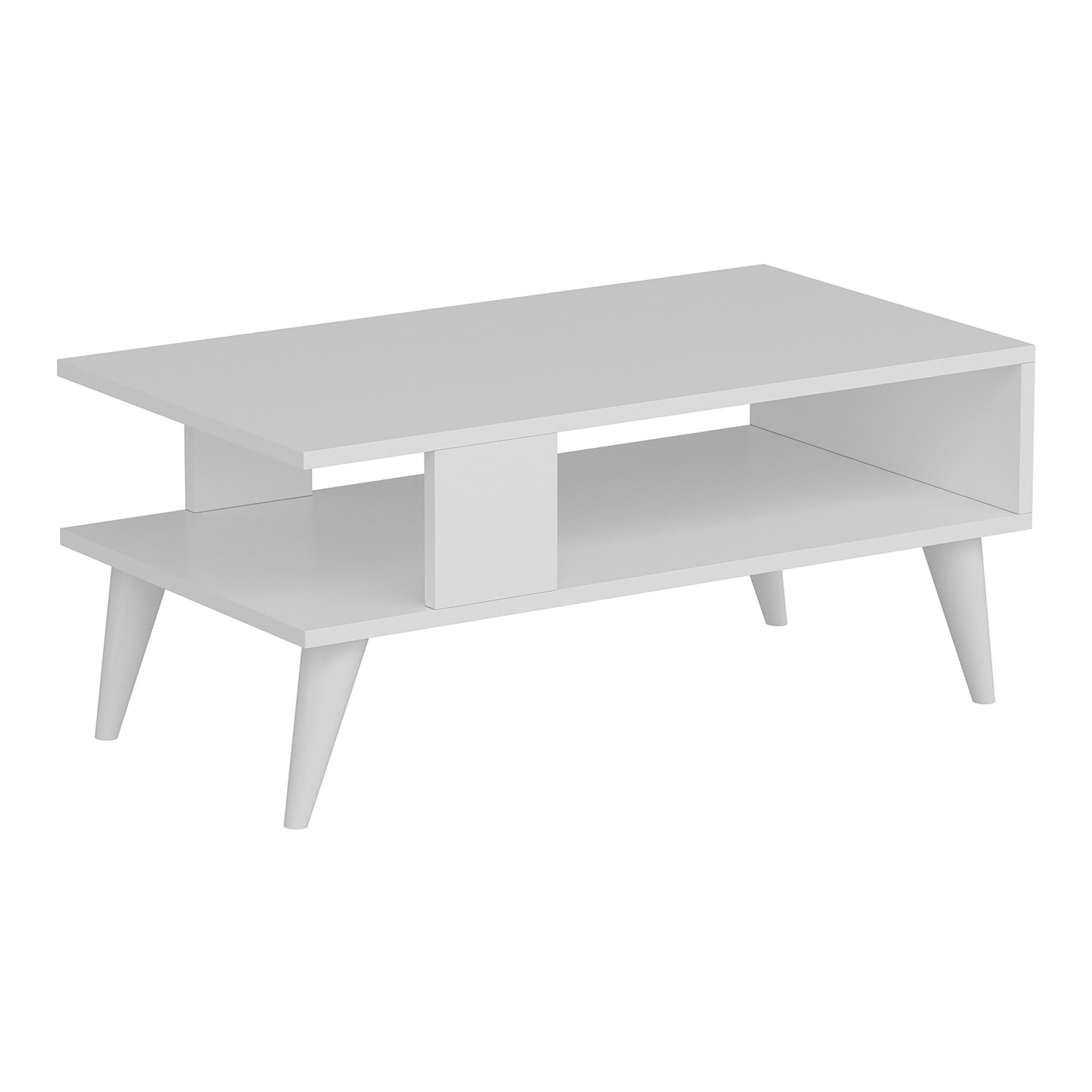 en.casa Couchtisch, »Lycksele« Wohnzimmertisch 40x90x45cm Weiß günstig online kaufen