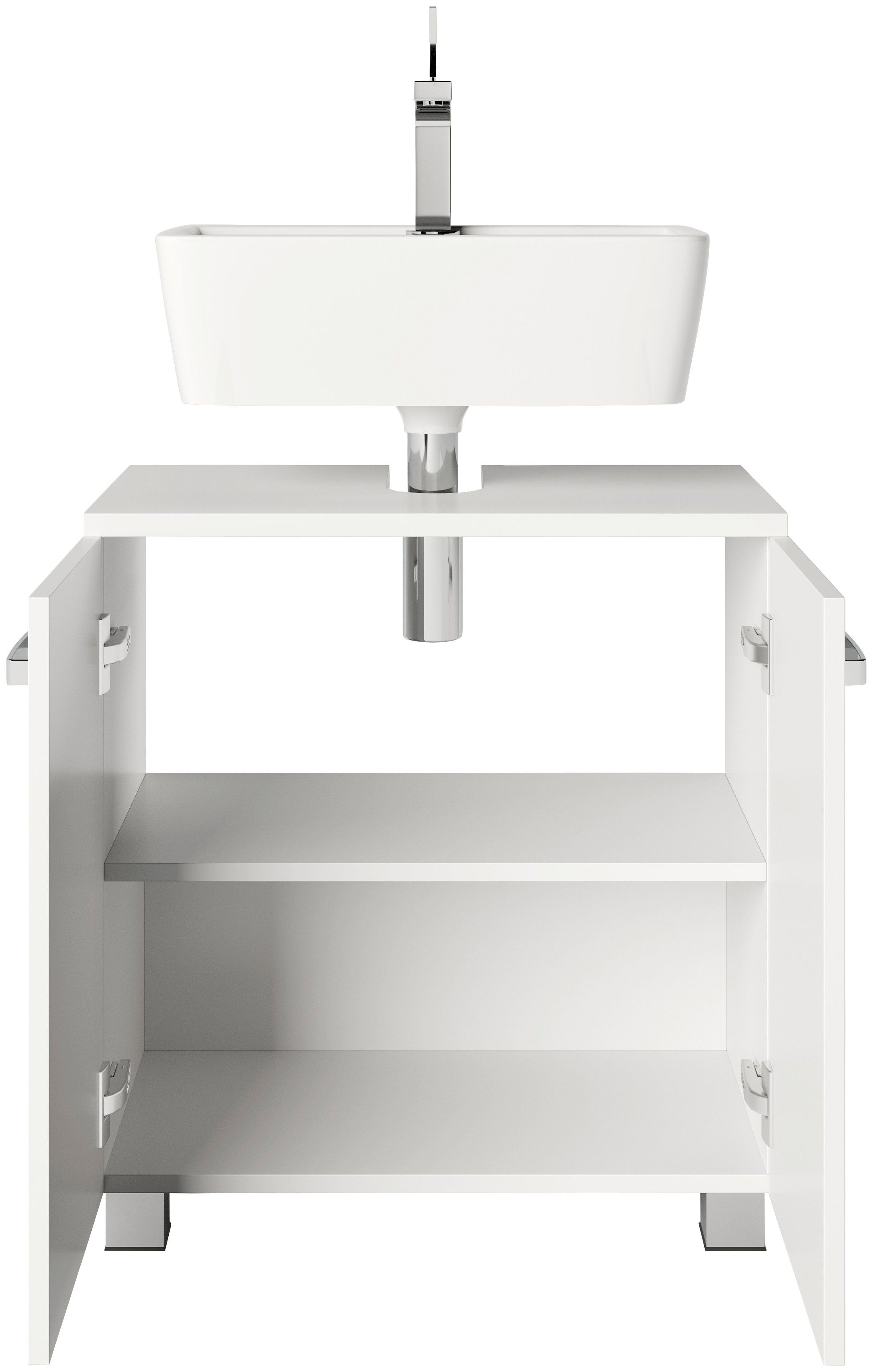 welltime Waschbeckenunterschrank "Cosmo", BxTxH: ca. 60x32,5x63,5 cm, 2 Fäc günstig online kaufen