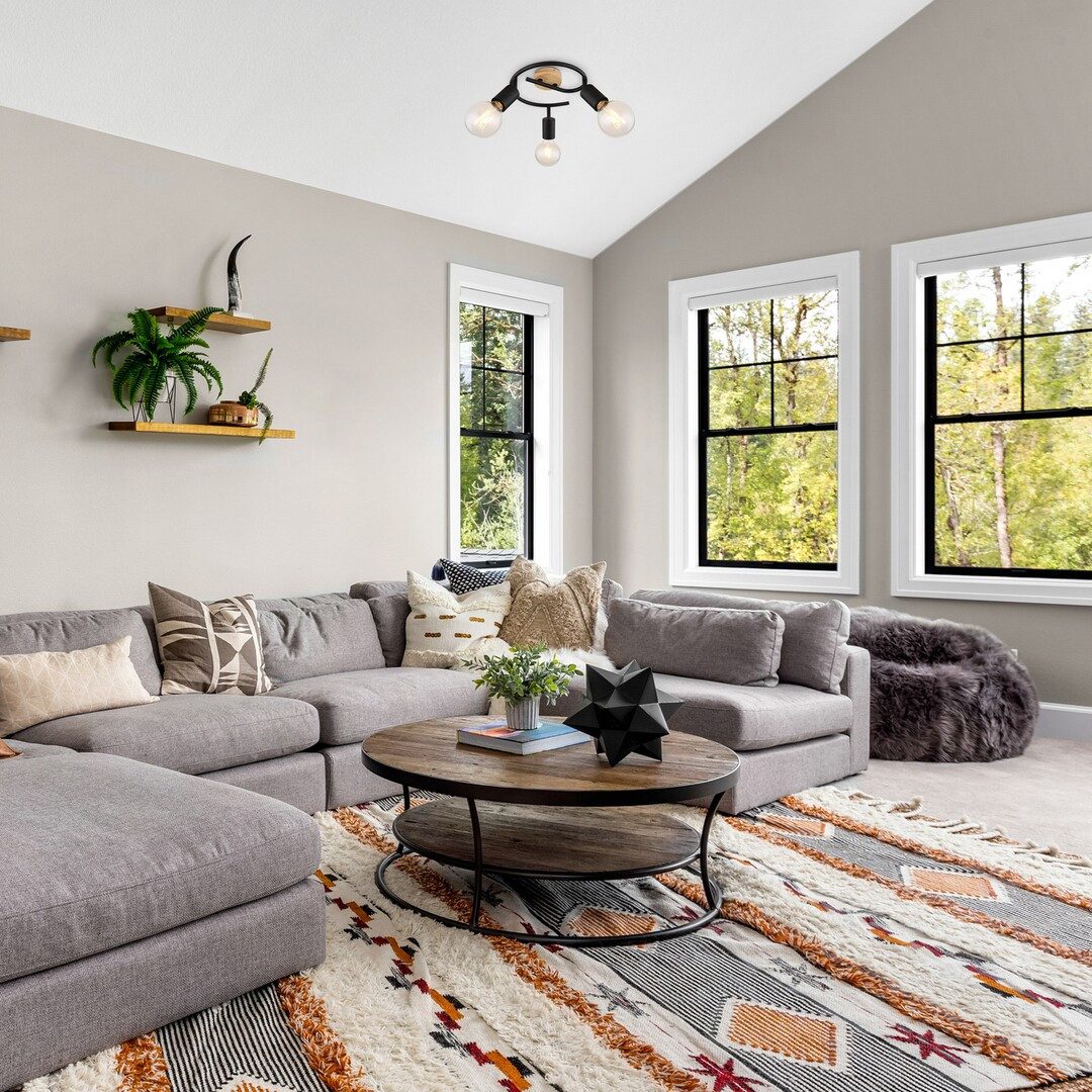 Rabalux LED Deckenspots "Pablo" 3-flammig, Holz, schwarz, E27, L135mm