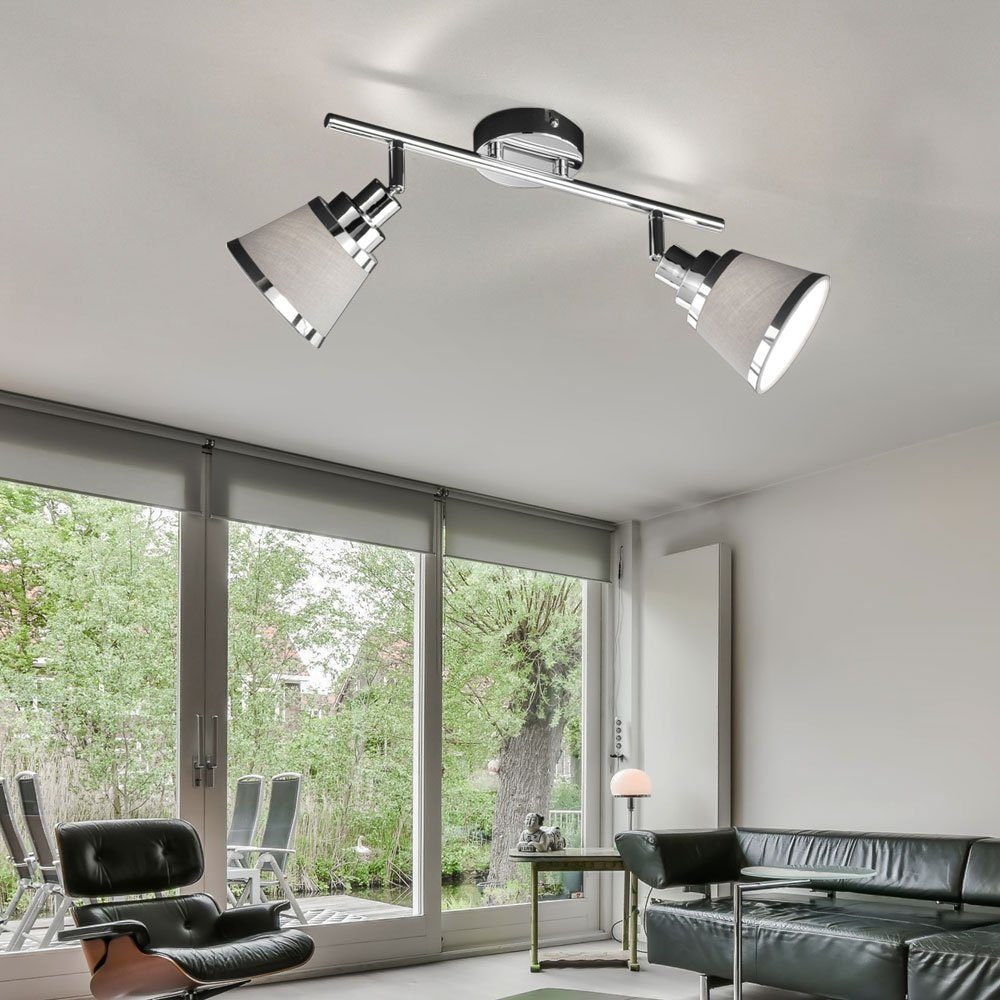 WOFI Deckenleuchte, Leuchtmittel nicht inklusive, Deckenstrahler 2 flammig Strahler Deckenleuchte Deckenlampe, Spots