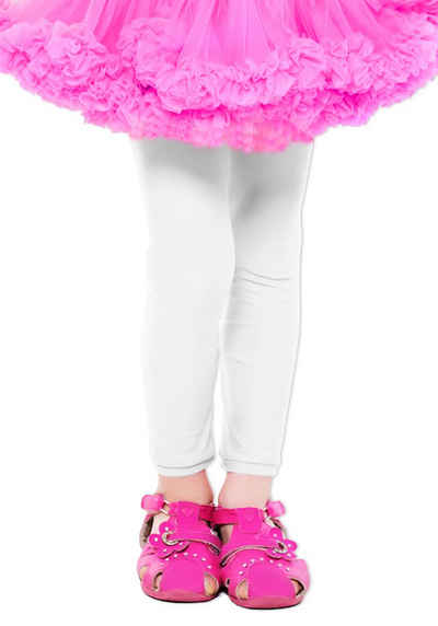 Das Kostümland Kostüm Leggings für Kinder 3 - 8 Jahre Weiß
