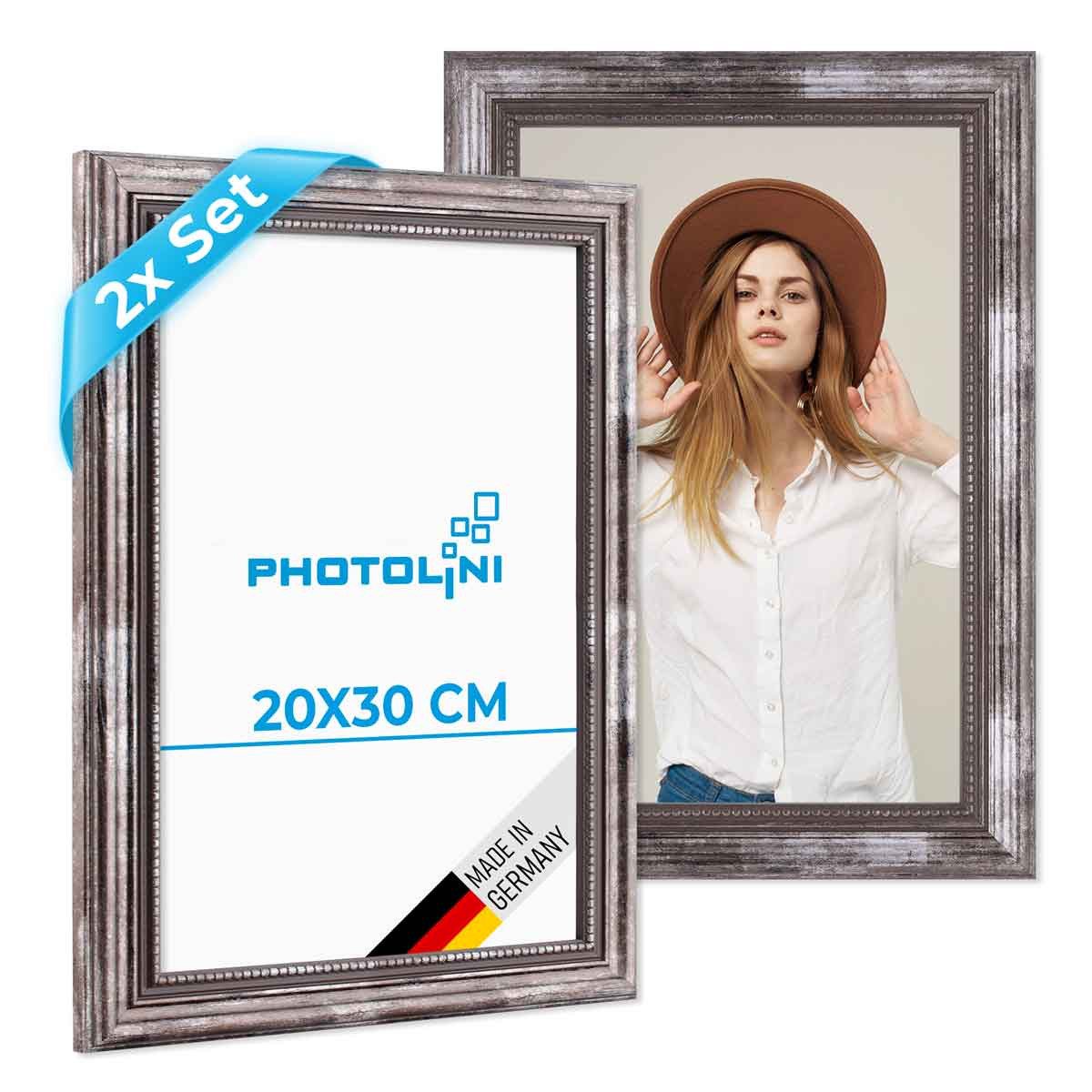 PHOTOLINI Bilderrahmen 2er Set Massivholz-Rahmen im günstig online kaufen