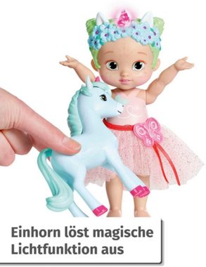 Baby Born Stehpuppe Storybook Prinzessin Una, 18 cm, mit Einhorn und Lichteffekten
