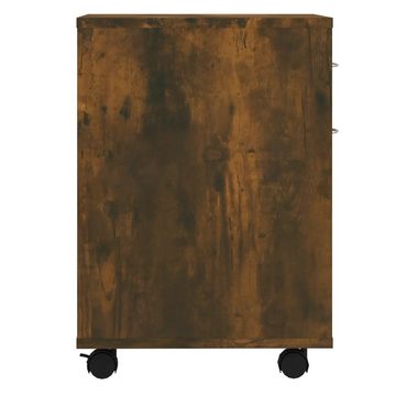 vidaXL Fächerschrank Rollschrank Räuchereiche 45x38x54 cm Holzwerkstoff (1-St)