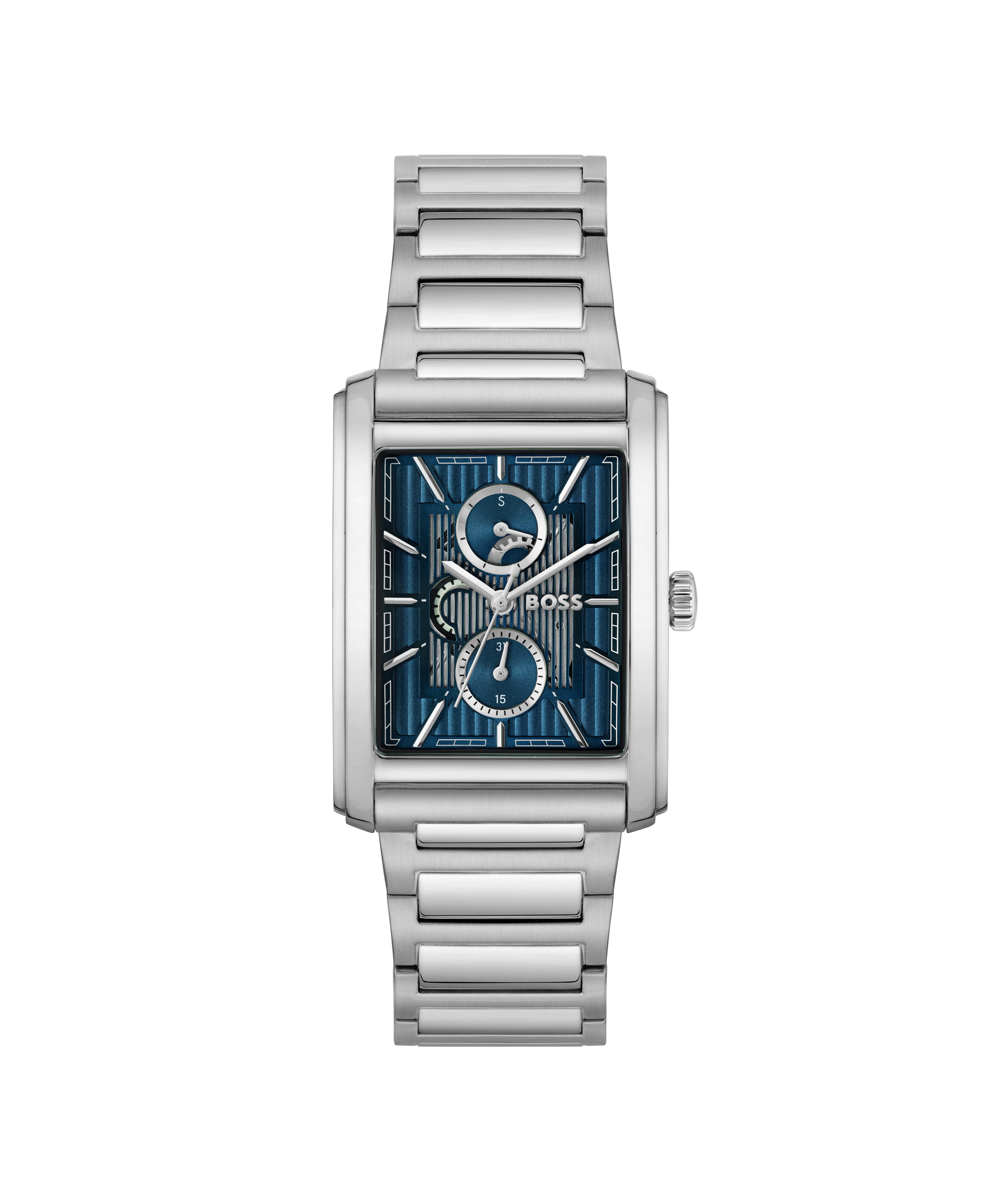 BOSS Multifunktionsuhr PRINCIPLE DRESS MULTI 1514318, Quarzuhr, Armbanduhr, Herrenuhr, Edelstahlarmband, analog