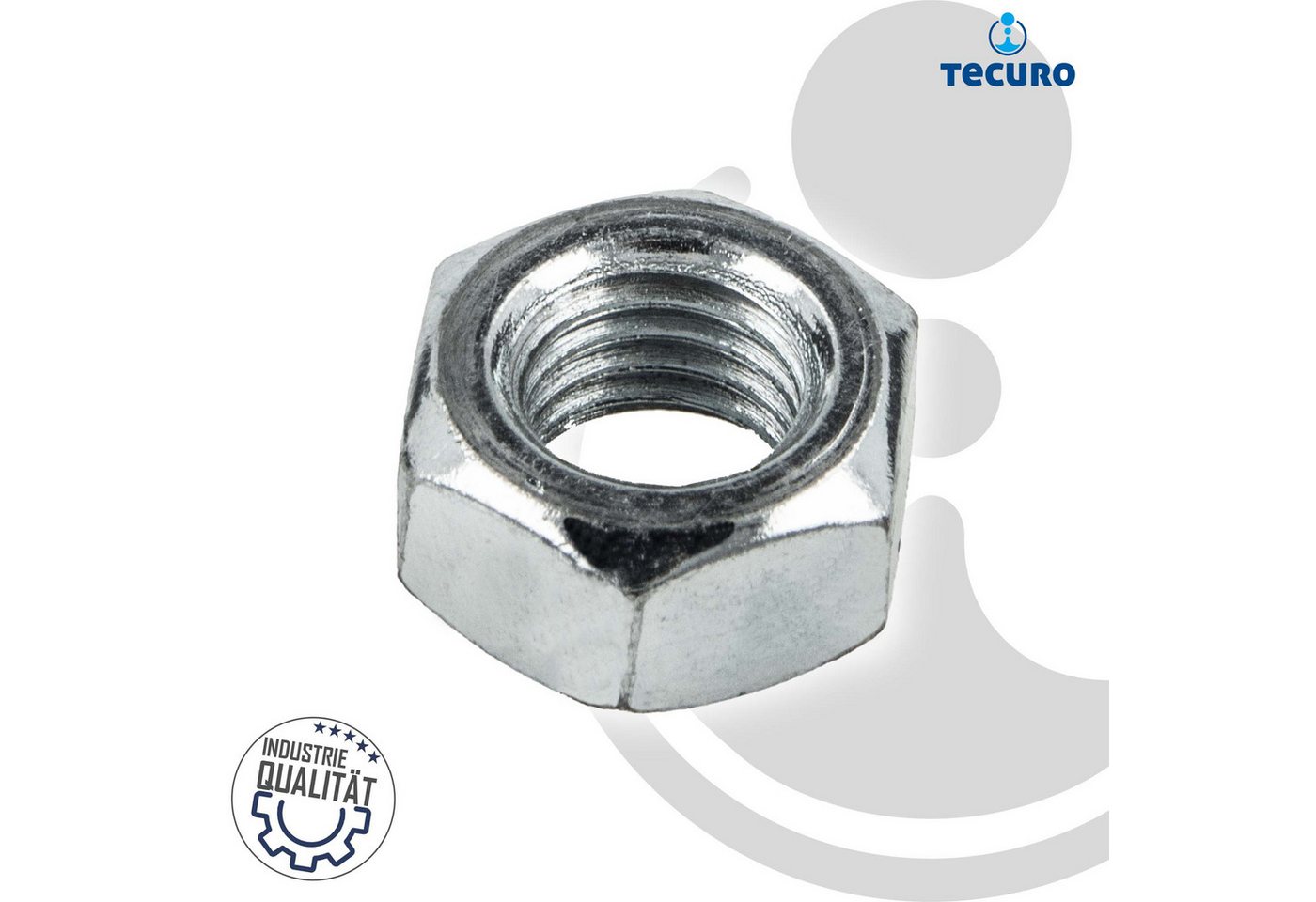 Thumbnail - tecuro Muttern Sechskantmuttern, metrisch, 100 Stück DIN 934, Edelstahl V2A