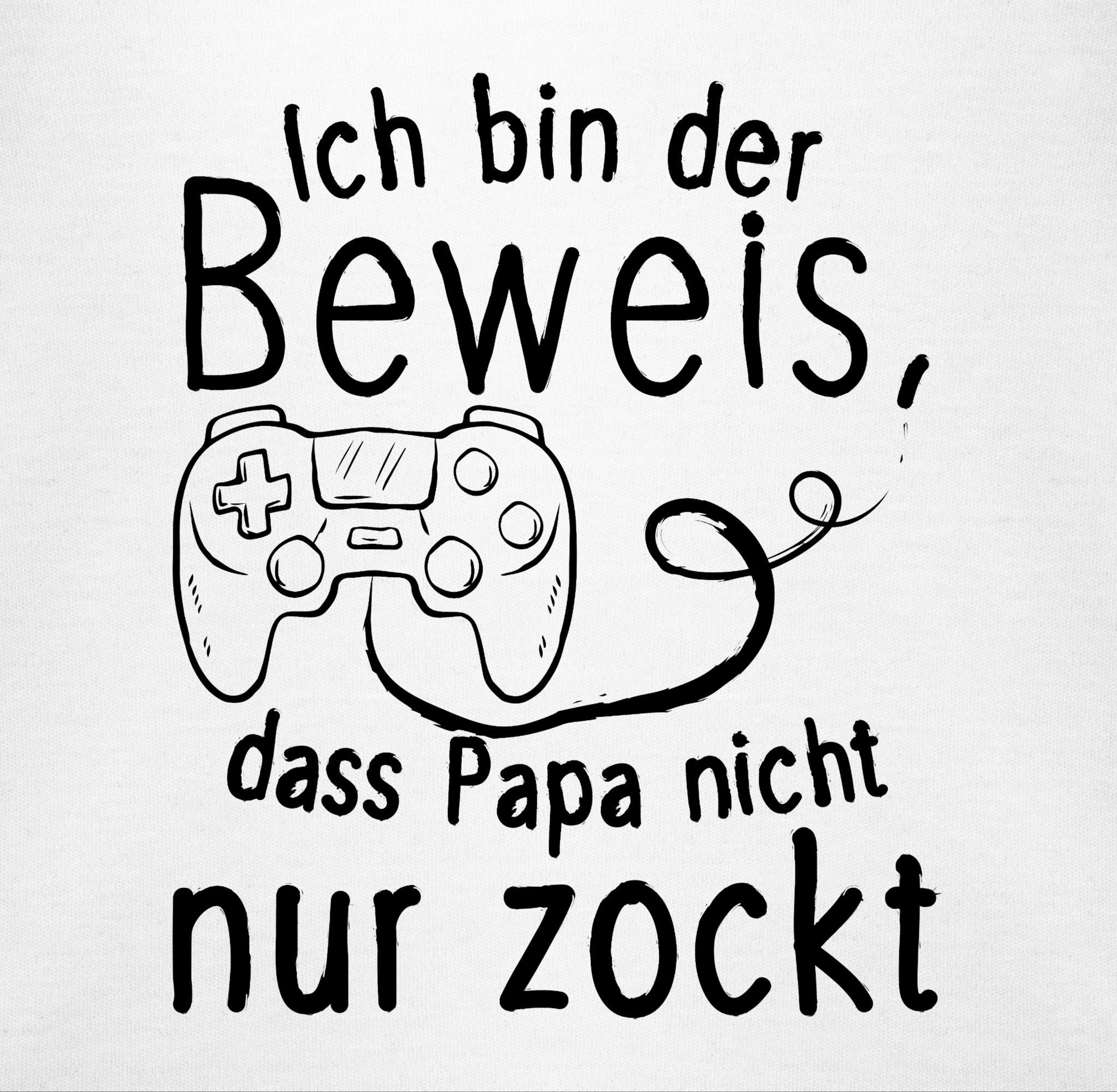 Shirtracer Shirtbody Ich bin der Beweis dass Papa nicht nur zockt Geschenk Vatertag Baby