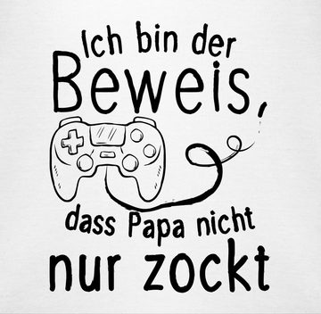 Shirtracer Shirtbody Ich bin der Beweis dass Papa nicht nur zockt Geschenk Vatertag Baby