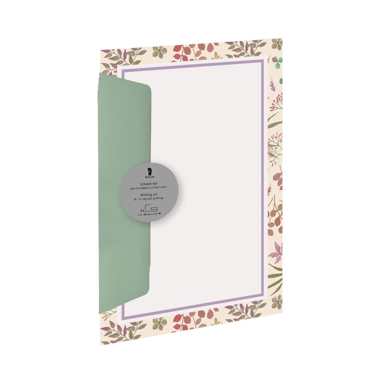 Rössler Briefpapier RÖSSLER Briefpapier Set Madeira 5 Blatt DIN A4