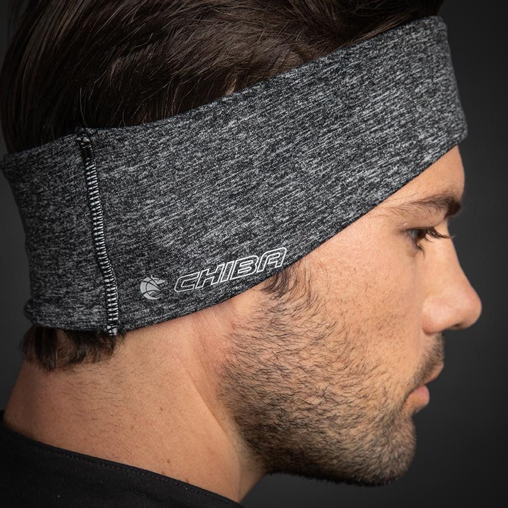 Chiba Fleecemütze CHIBA Stirnband Pro Man - S/M, hellgrau, Thermostretch, reflektierend