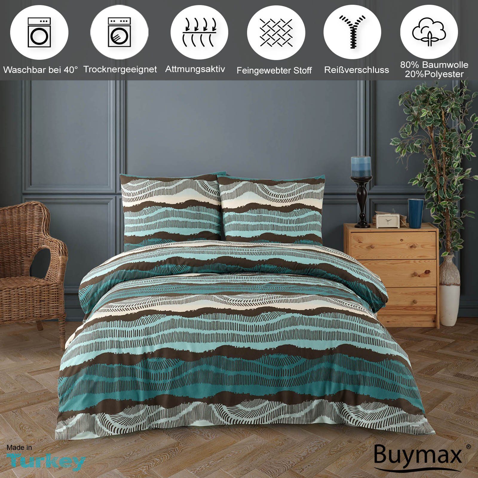 Buymax Bettwäsche Bettbezug-Set, Baumwollmischung: 80% Baumwolle, günstig online kaufen