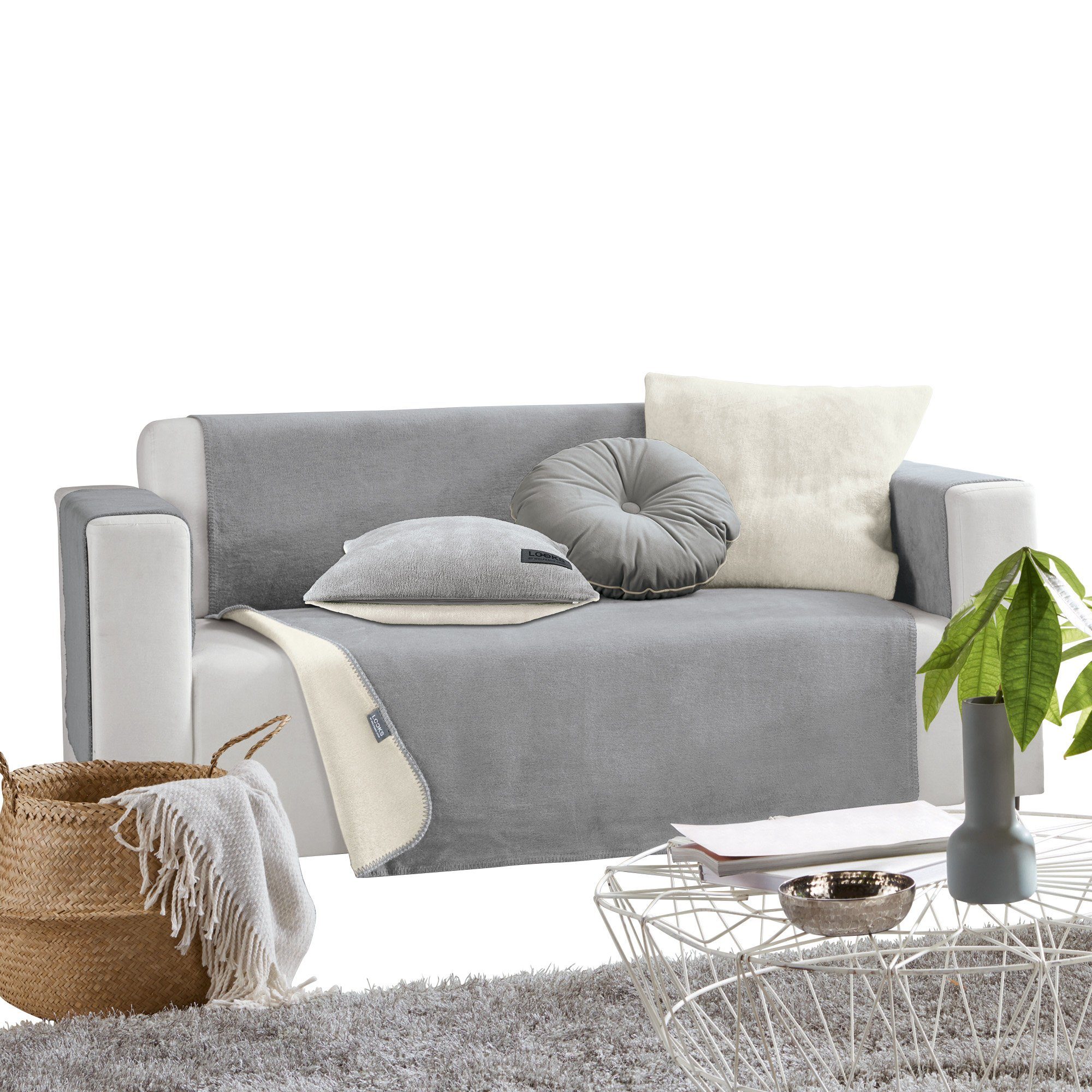 LOOKS by Wolfgang Joop Sesselschoner Armlehnenschoner 2er-Pack, Uni günstig online kaufen